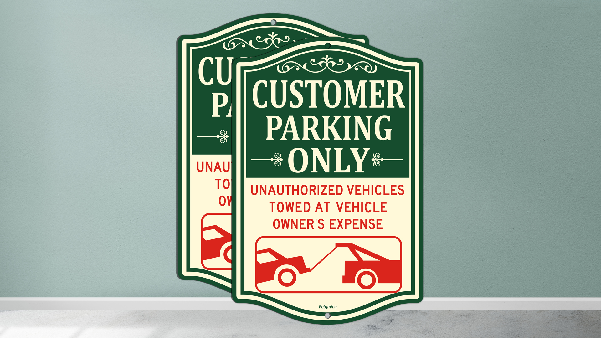 Amazon.com: Customer Parking Only Sign Unauthorized Vehicles Will