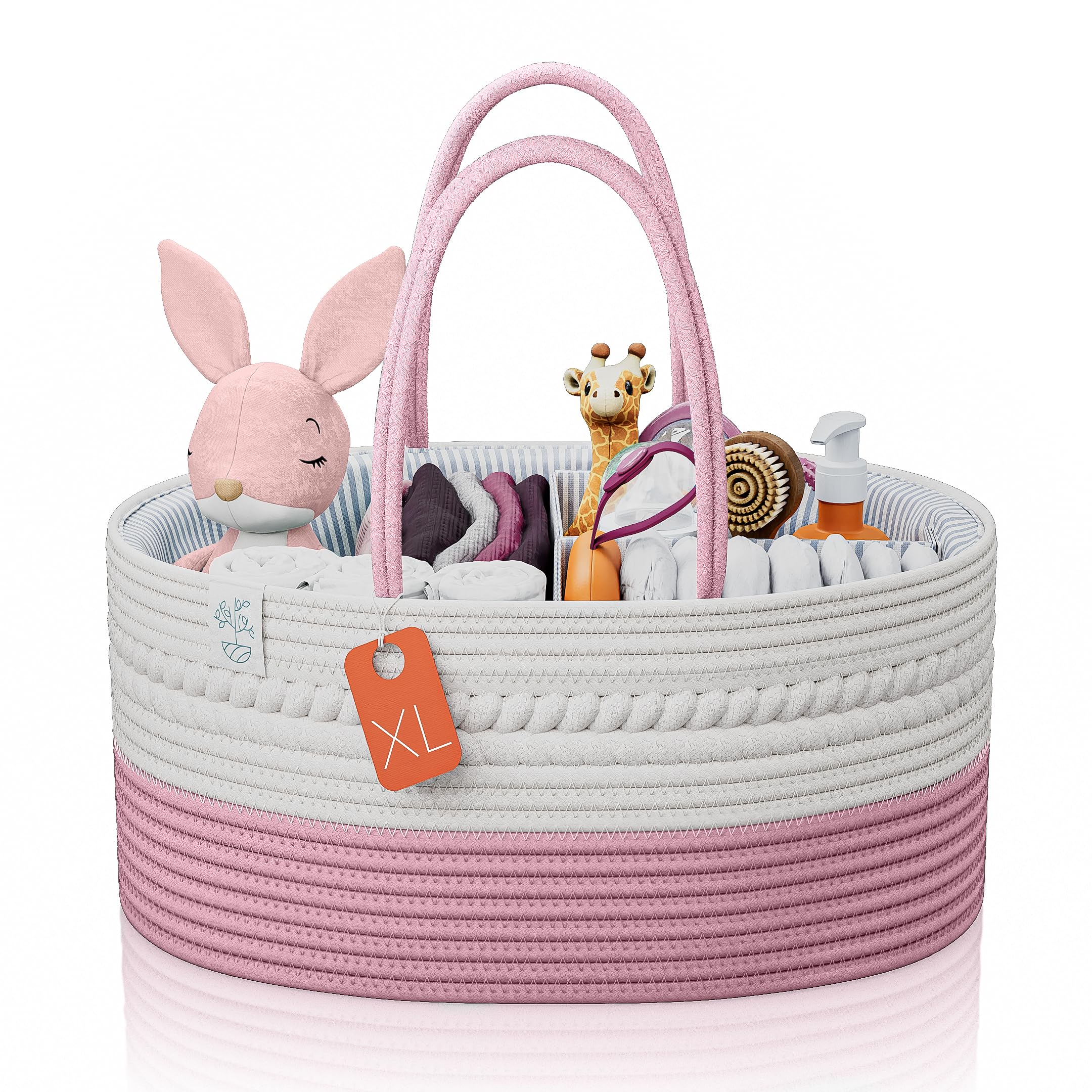 KiddyCare Baby Diaper Caddy Organizer Pink Plus Size-image-17