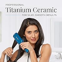 Vista 3 de Remington Pro - Plancha profesional de cerámica de titanio de 2 pulgadas plancha plana con placas flotantes para un deslizamiento suave azul S9632