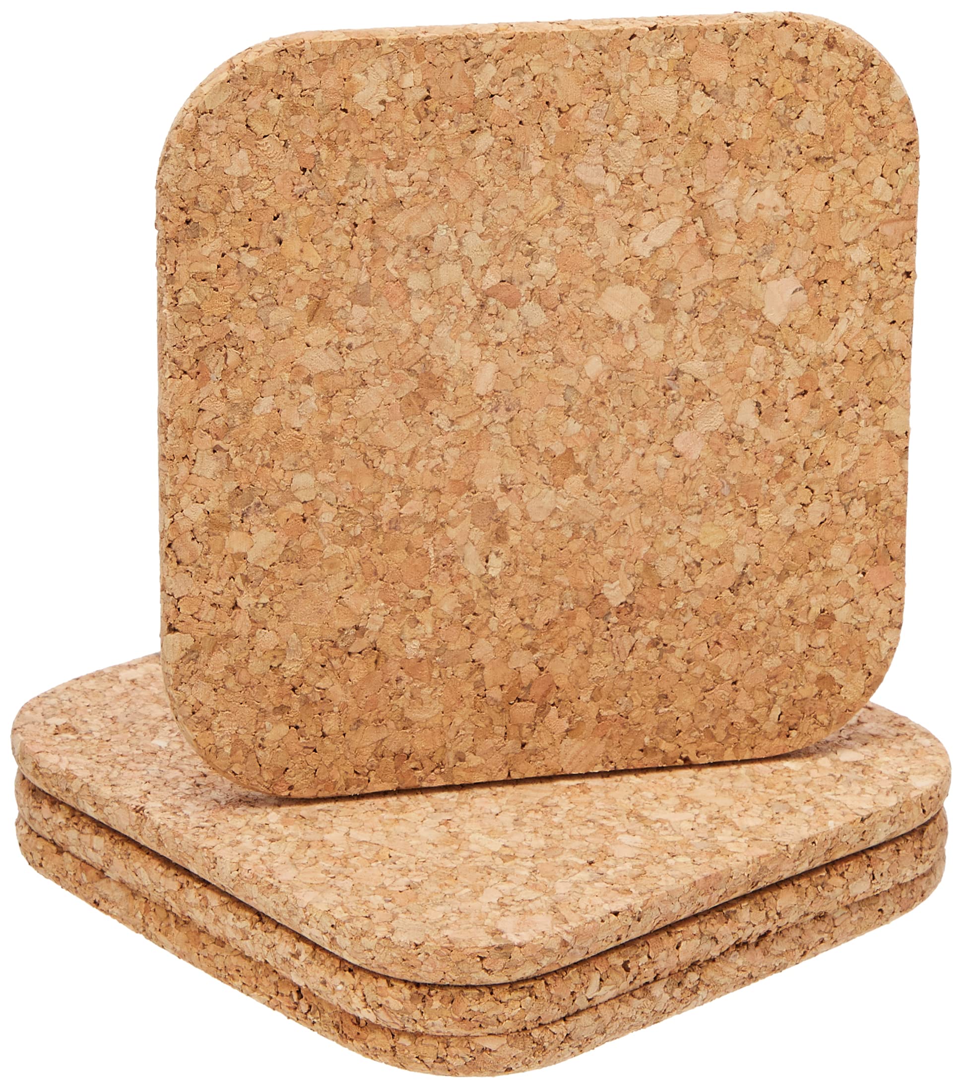 Apollo Set 6 Sottobicchieri Rotondi In Sughero Naturale – 10x0,7 Cm, Termici E Anti-Graffio Per Tavoli