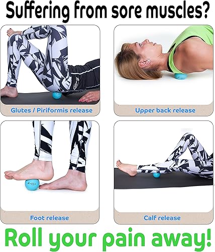 Miniatura 4 de ActiveProZone Bola de masaje de terapia alivio instantáneo del dolor muscular Eficaz probada para liberación miofascial presión de tejido profundo