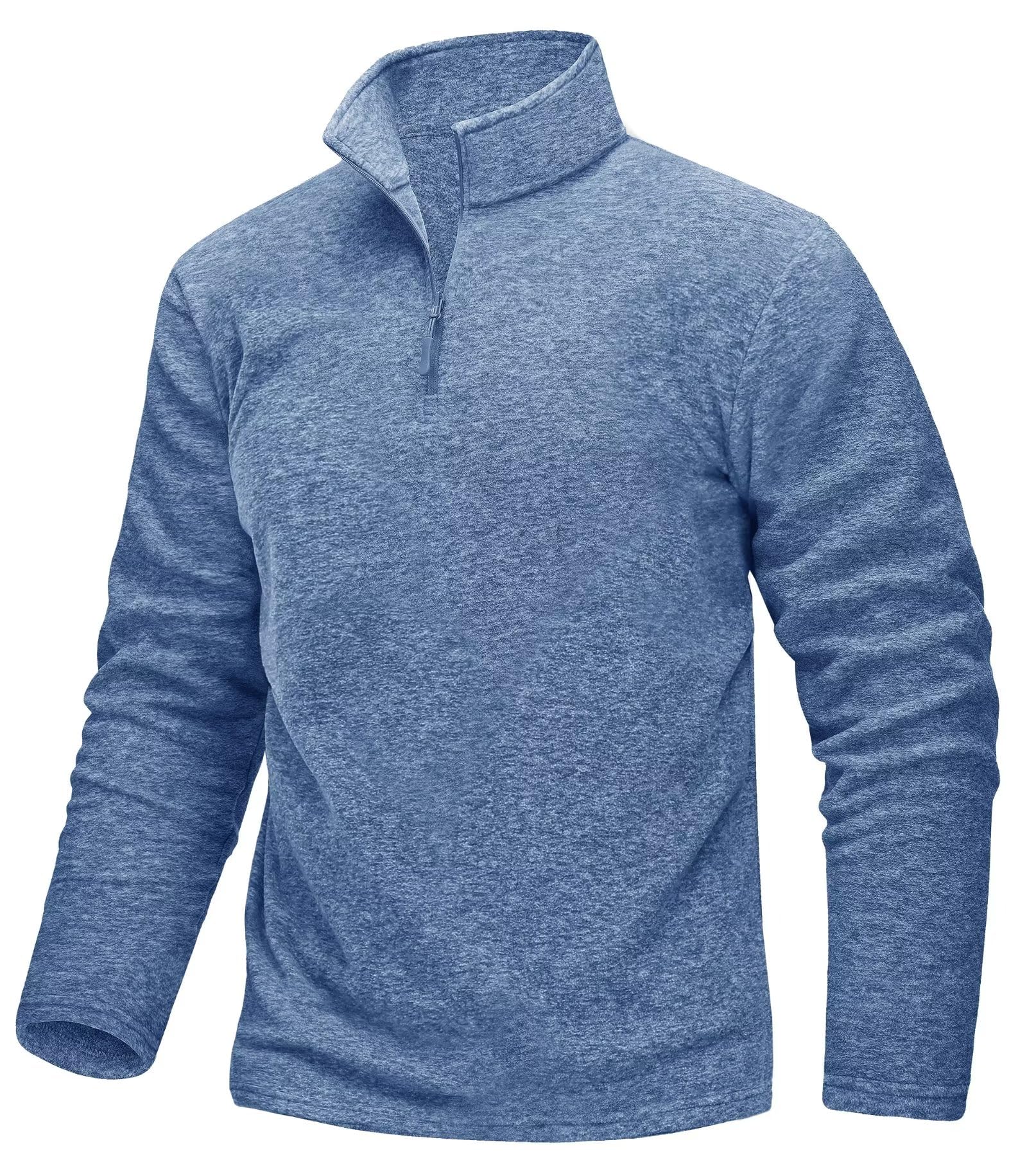 TACVASEN Mens Quarter Zip Sweatshirt Long Sleeve Pullover 1/4 Zip Up Golf Shirt for Men Winter Fleece Lined Thermal Sweater
