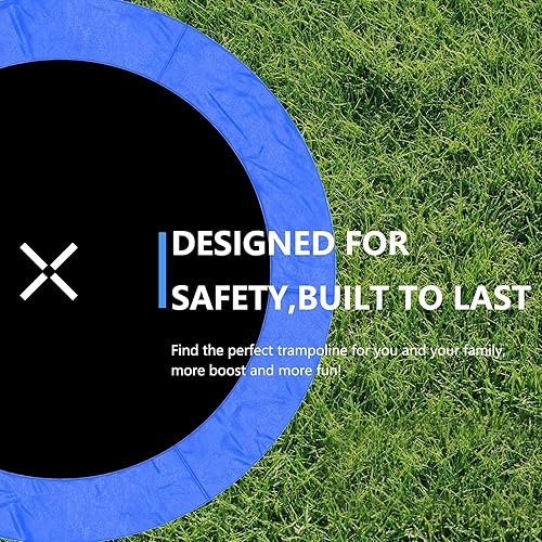Miniatura 3 de AOTOB Trampolín de 8 pies, 10 pies, 12 pies, 14 pies, 15 pies, con red de seguridad, trampolín para exteriores con aro de baloncesto, alfombrilla de