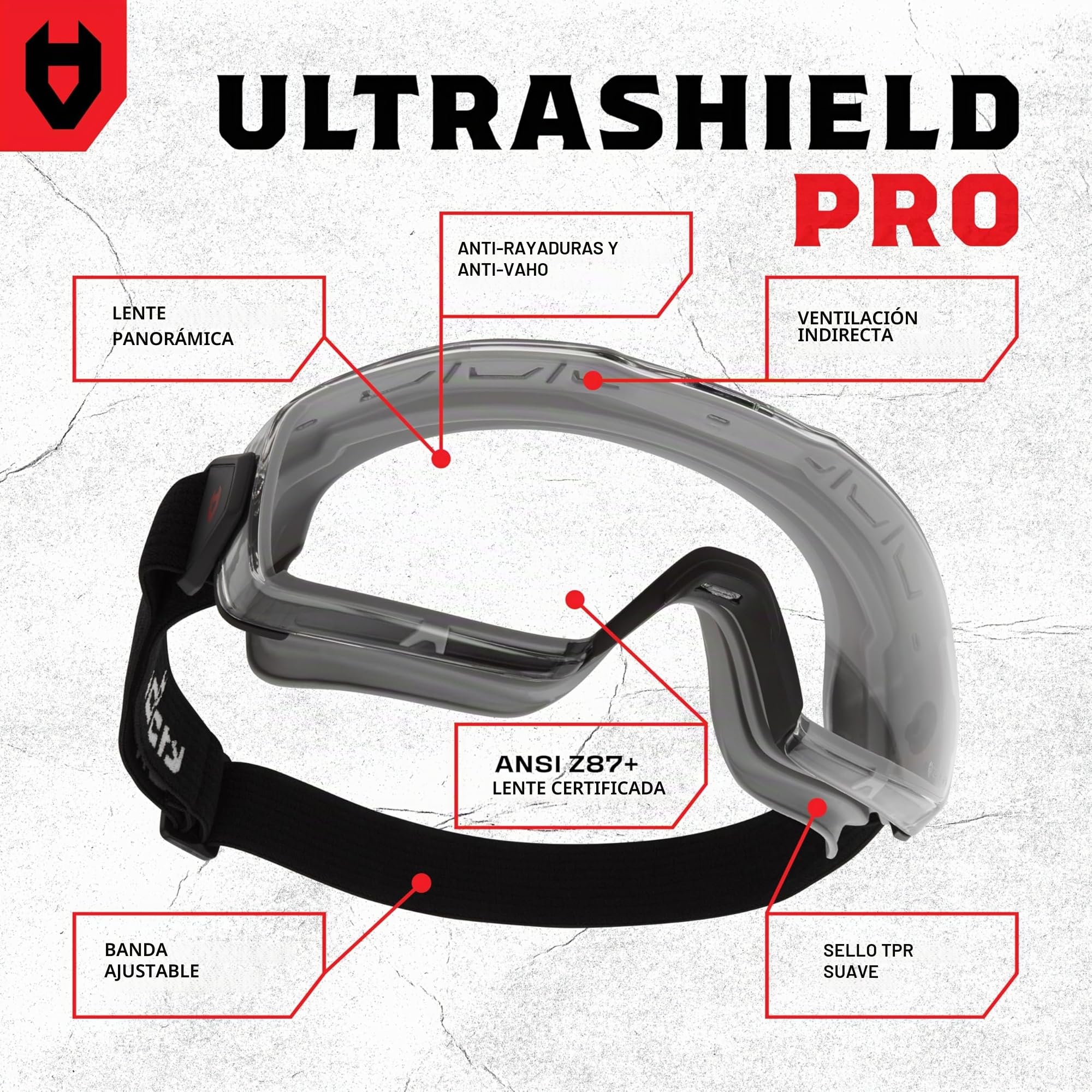 NoCry Gafas de seguridad híbridas con revestimiento antivaho y antiarañazos; lentes transparentes; brazos ajustables intercambiables y una banda elástica; certificado ANSI Z87.1