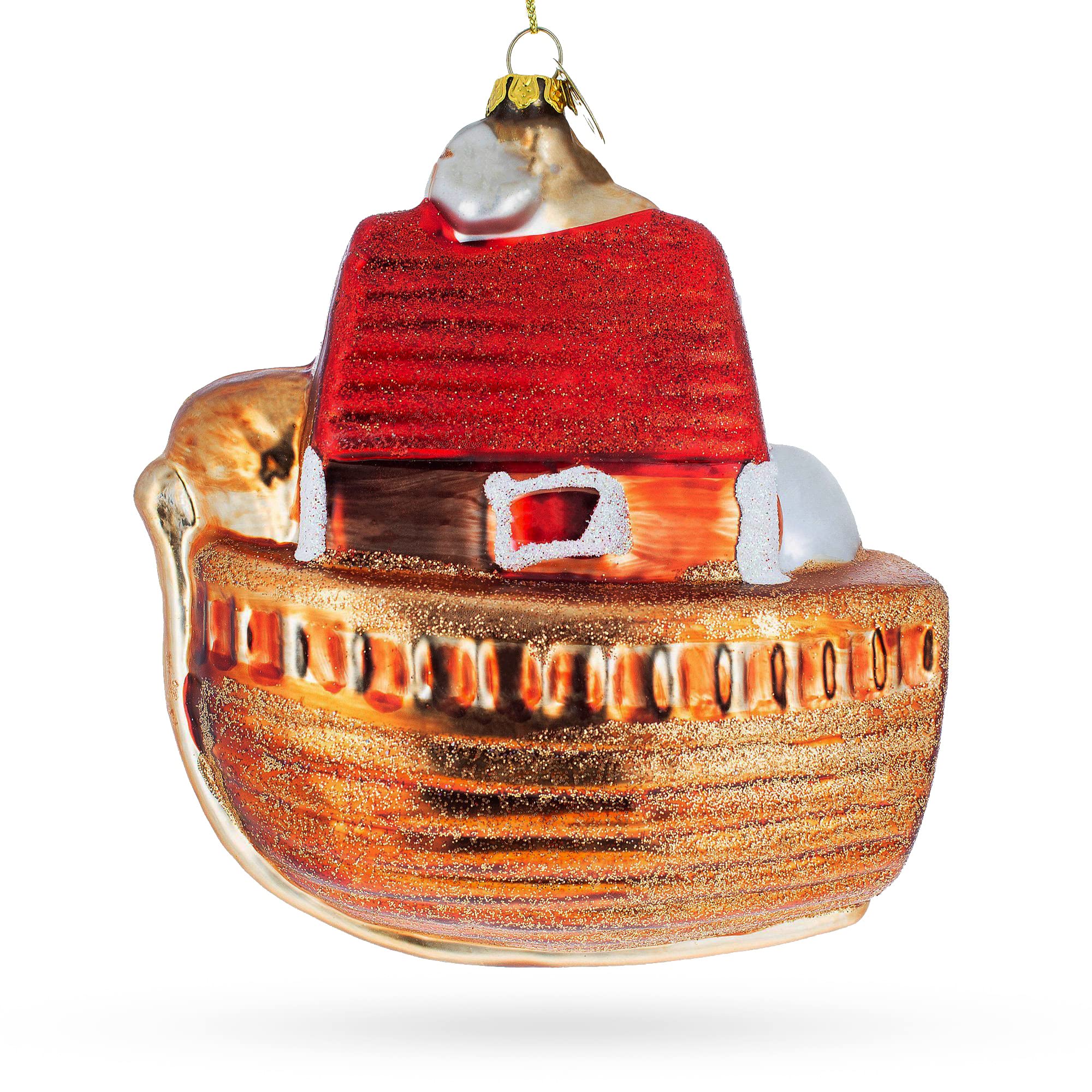 Timeless Noah's Ark Blown Glass Christmas Ornament