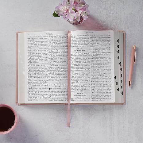 KJV Holy Bible, Giant Print Full-size Faux Leather Red Letter Edition - Thumb Index & Ribbon Marker, King James Version, Pink (KJV Full Size GP Editions)