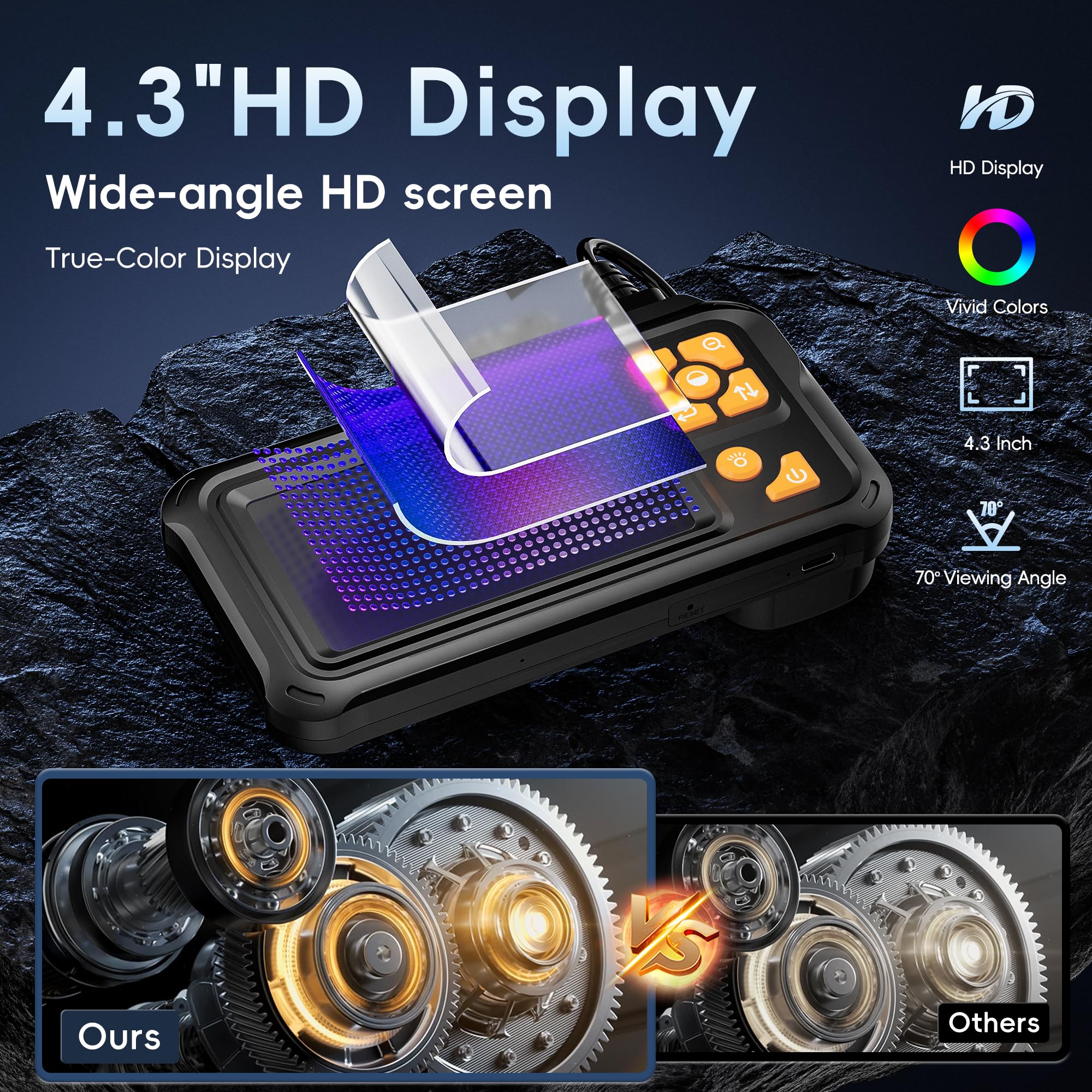 32.8FT Inspection Endoscope Camera with Light,1080P HD Borescope Camera — Amazon image 2