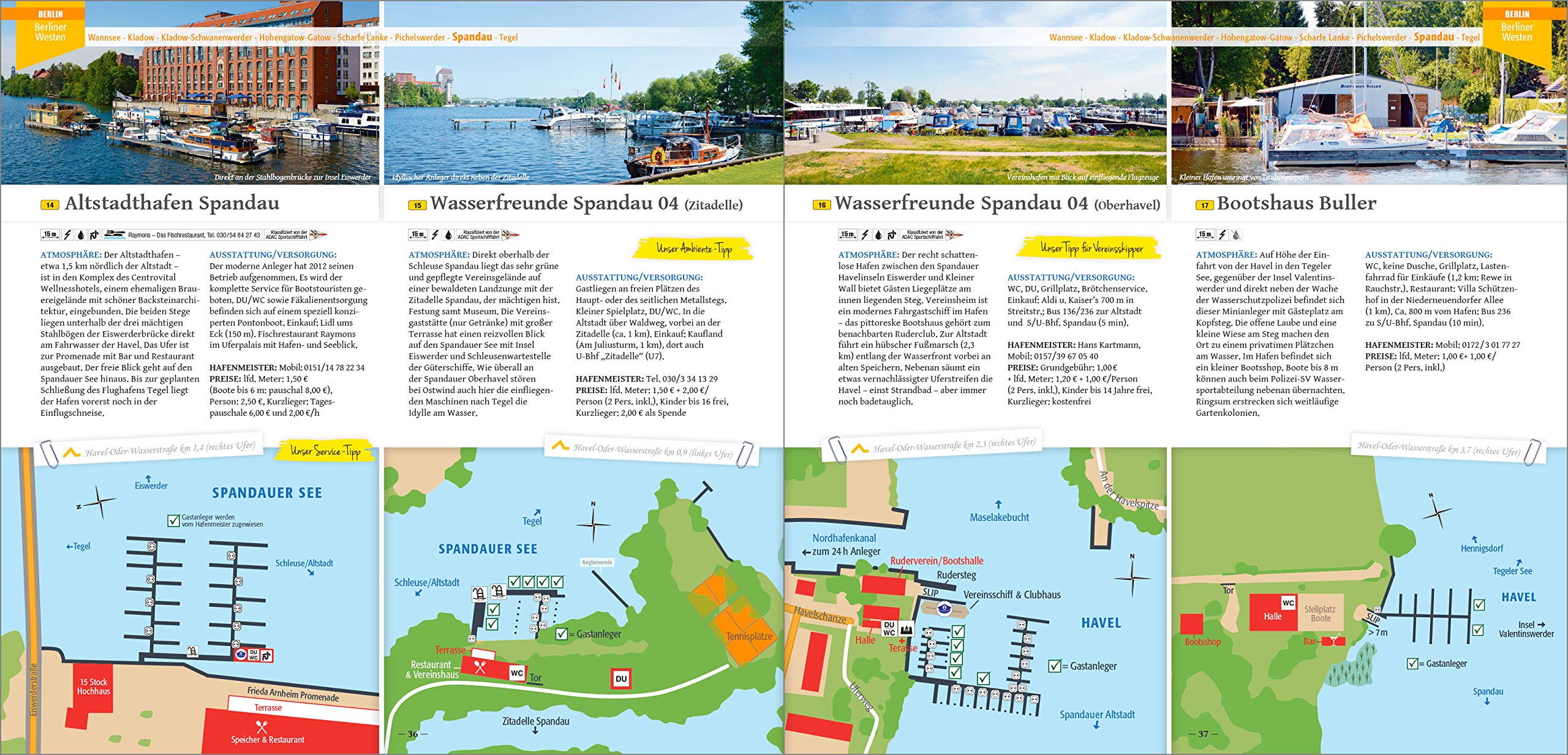 Hafenführer für Hausboote Berlin & Brandenburg: Spree, Dahme, Untere Havel mit Potsdam - Die schönsten Häfen und Liegeplätze für Hausboot, Motoryacht und Segler