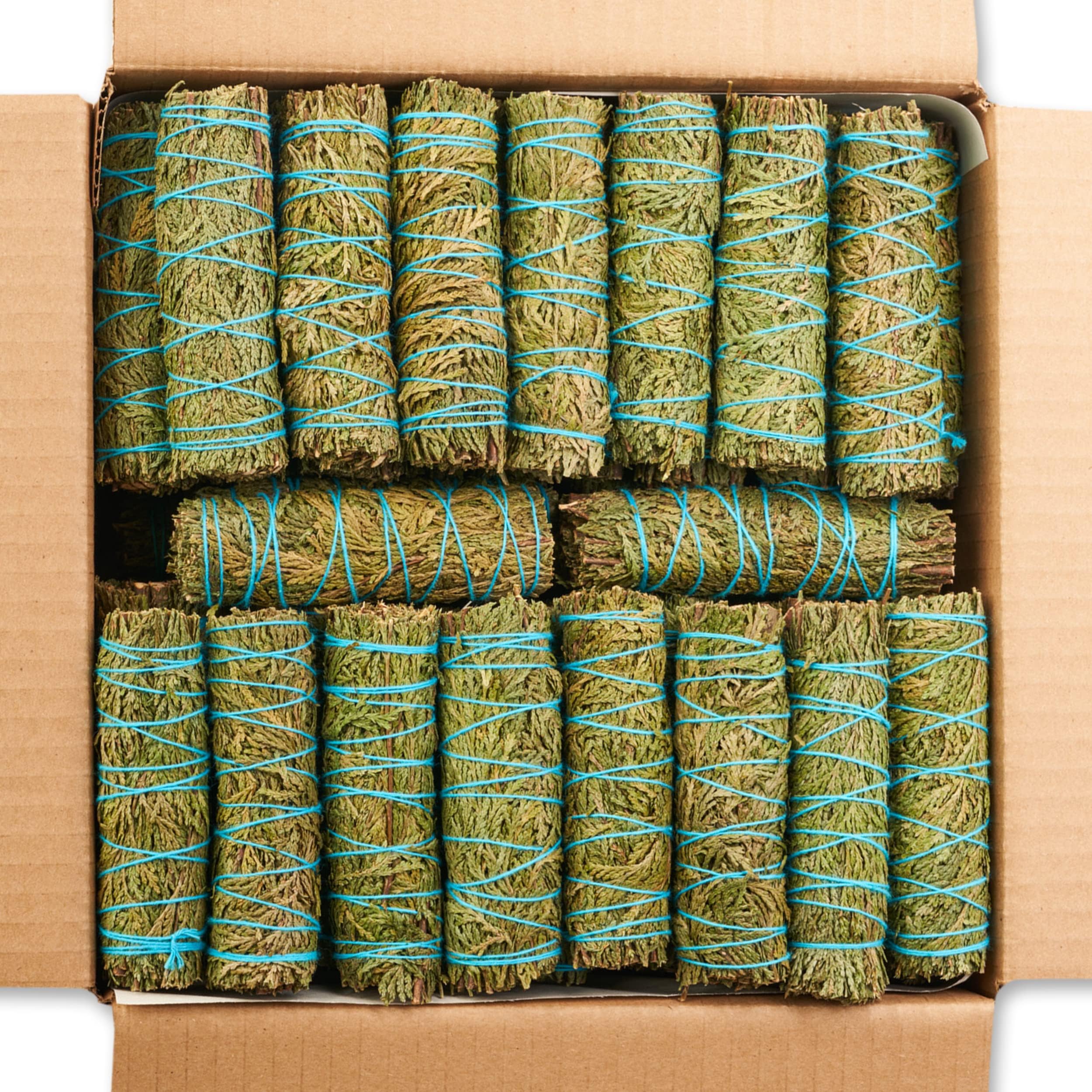 JL Local 6 Pack Cedar Sage Smudge Sticks - Hand Made, Grown Naturally and Sustainably - 6 Count, 6 Pieces, 1 Set - Smoke Cleanse, Smudging, Home or Office Purification