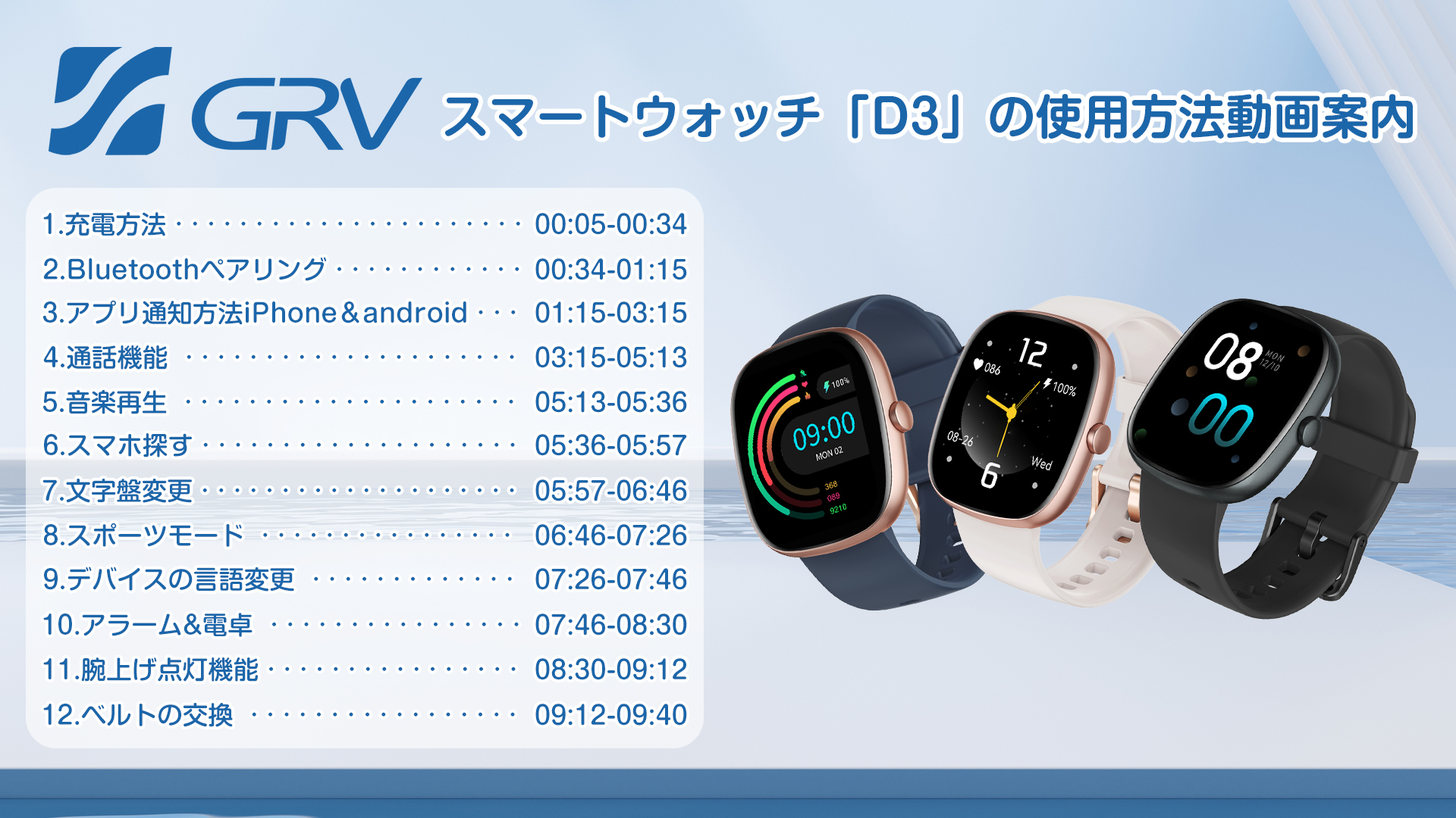 GRV スマートウォッチ iPhone アンドロイド対応 通話機能付き 2025 Amazon | GRV スマートウォッチ iPhone アンドロイド対応 通話