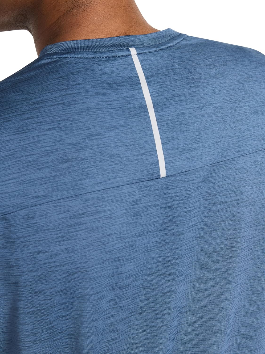 Reebok Mens Reflective Small Logo Crewneck T-Shirt, Standard Fit, Lightweight Cool Touch Jersey Fabric - Image 5