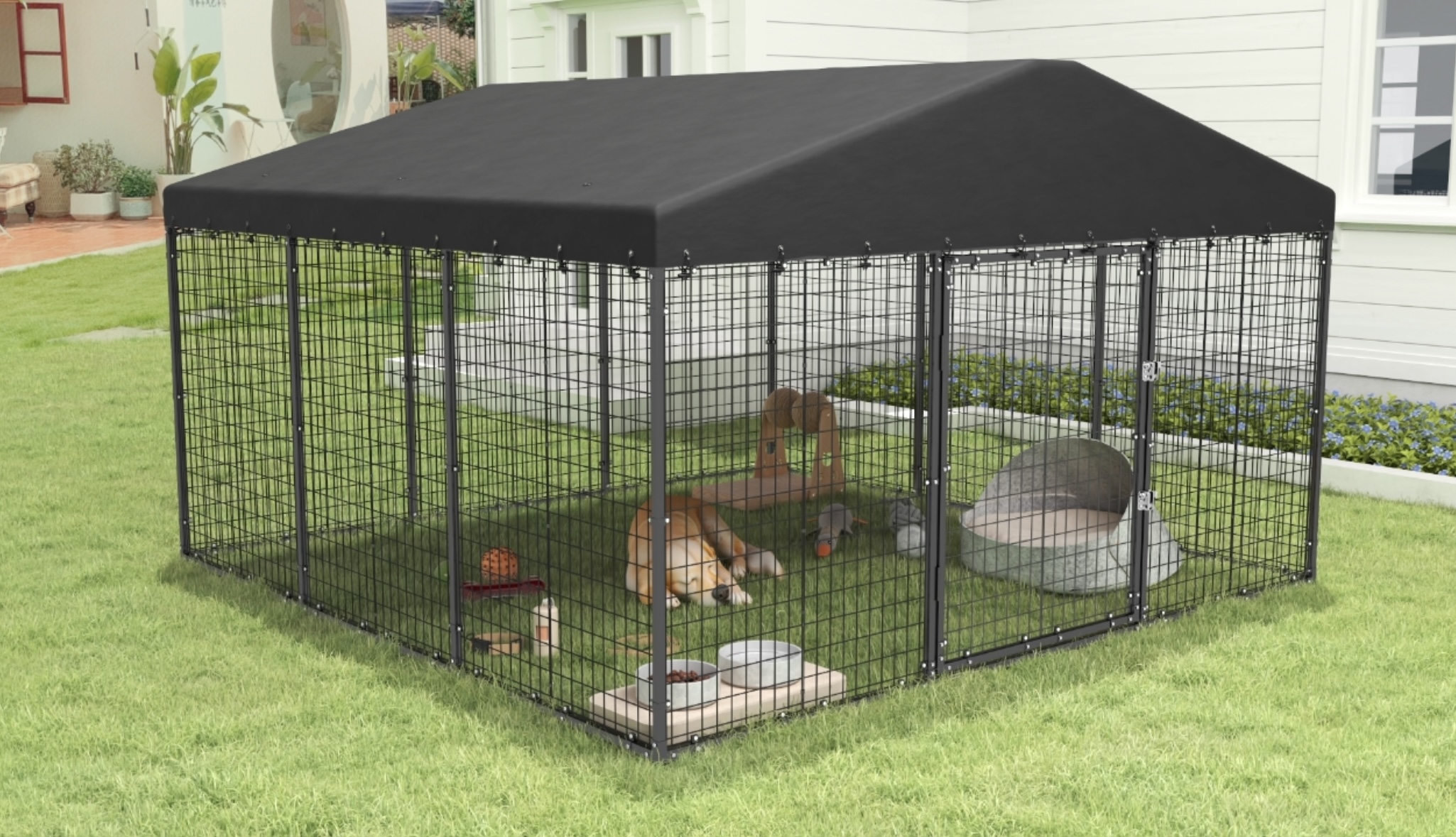Amazon.com: Gotland Dog Kennel Outdoor 10 x10 x6 FT, Dog Cage
