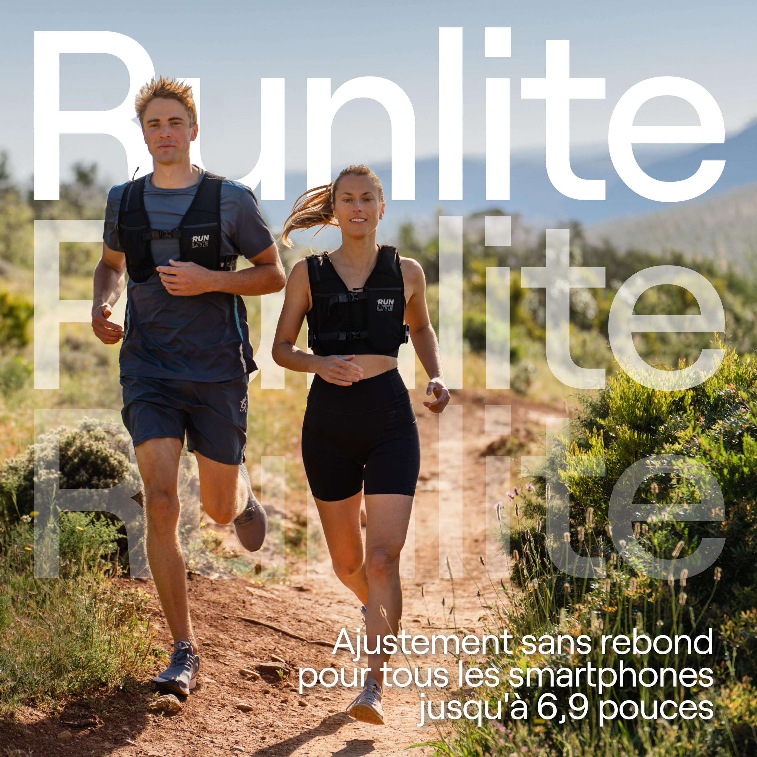 Gilet Running Léger avec Poche Téléphone Étanche – Sac Running Réglable avec Porte-Bouteille, 5 Poches, Réfléchissant – Gilet Trail Unisexe XS/S (61–81 cm)