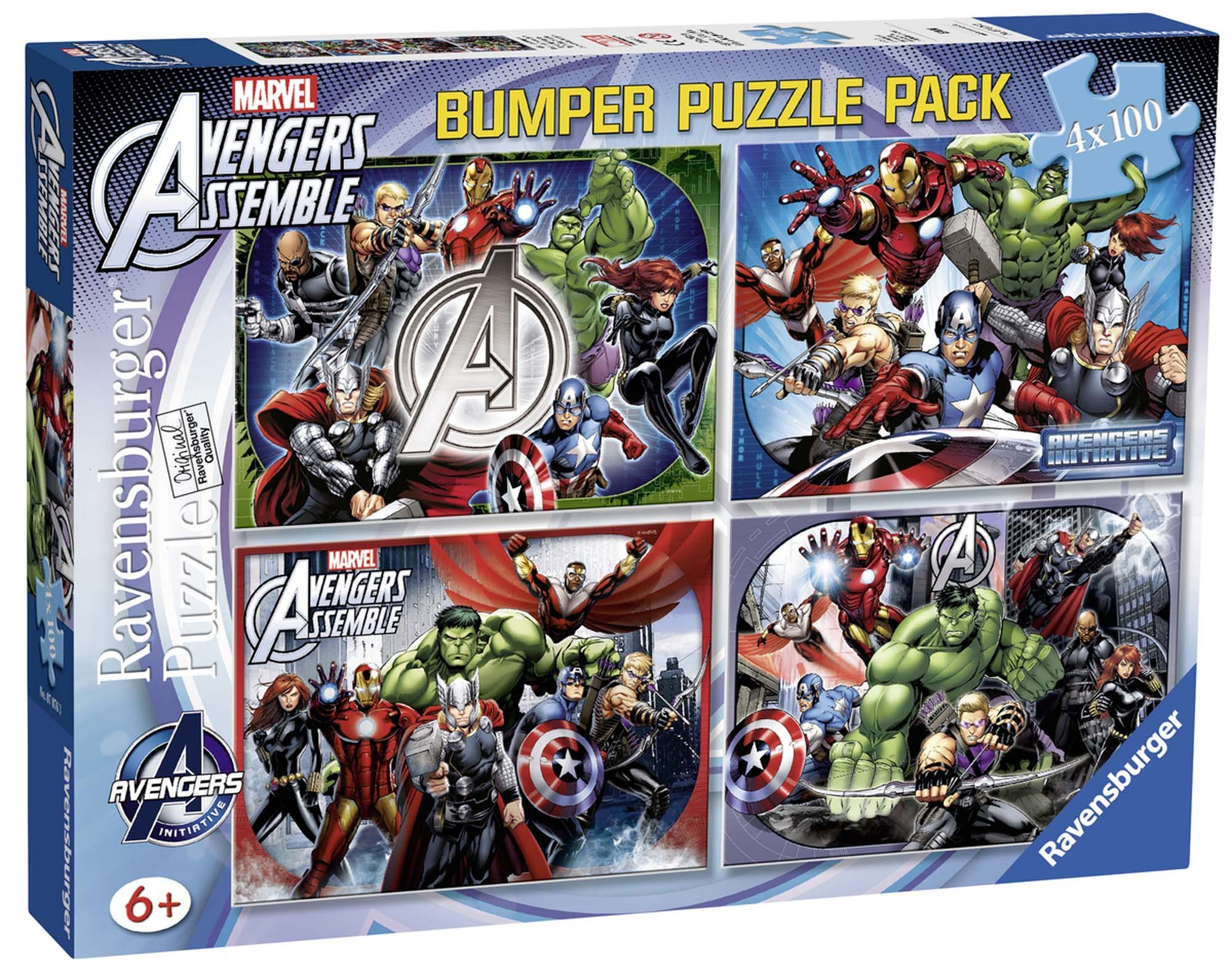 Ravensburger Marvel Avengers Assemble Bumper Puzzle Pack- 4 x 100