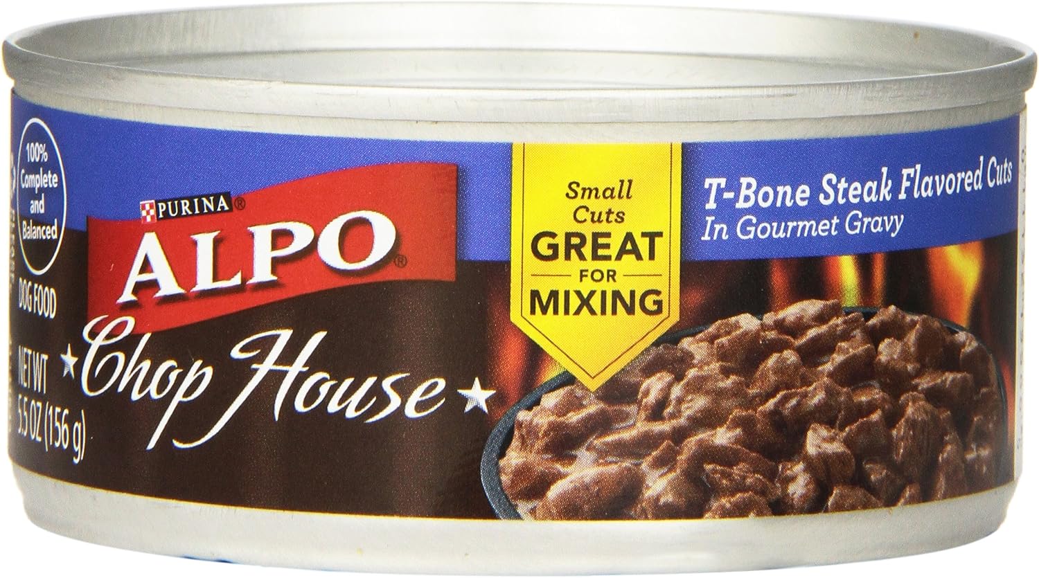 Alpo Wet 24-Pack Chop House T-Bone Steak Flavored Cuts In Gourmet Gravy Can, 5.5-Ounce