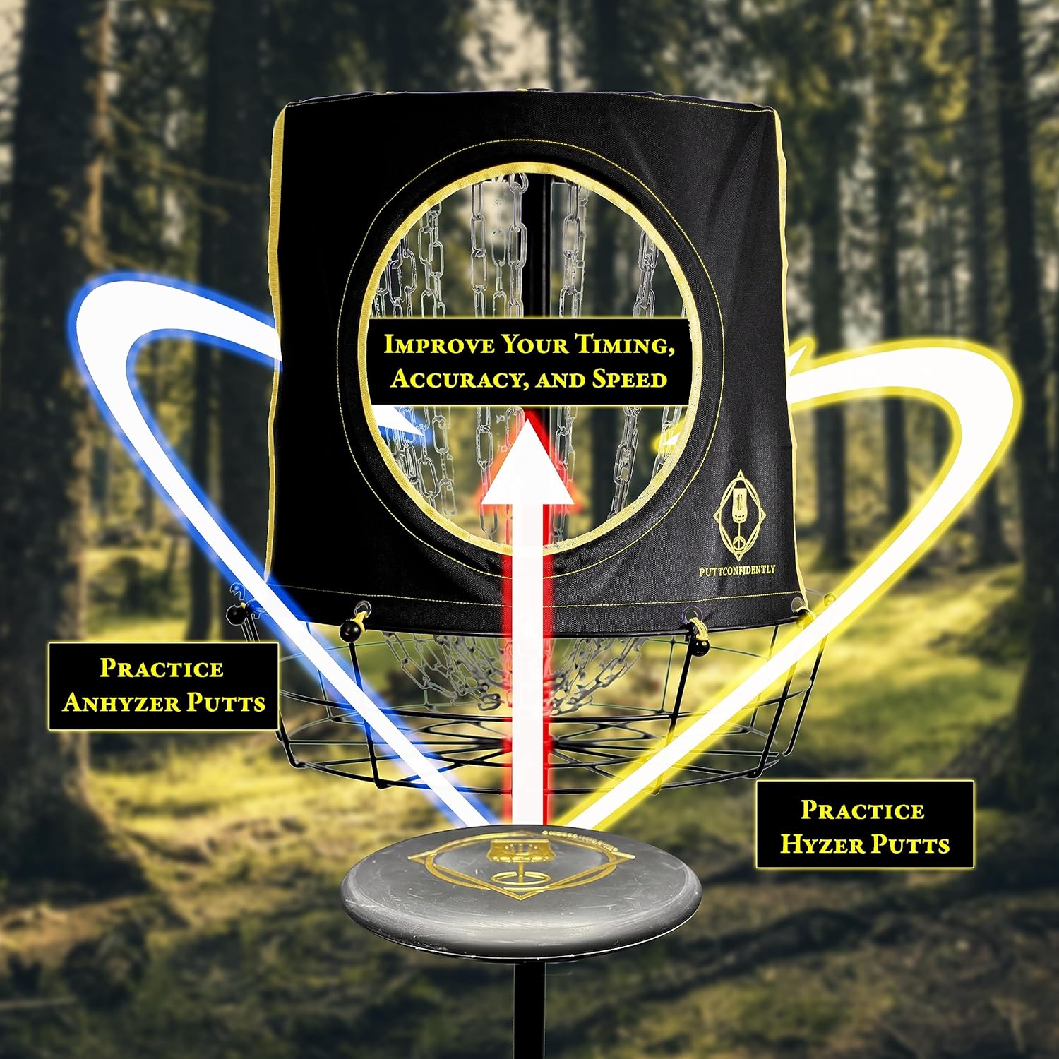 ChampCap | Disc Golf Putting Target | Increase Muscle Memory | Improve Disc Golf Putting Aim | Compatible with Most Disc Golf Baskets | Disc Golf Accessories for Men