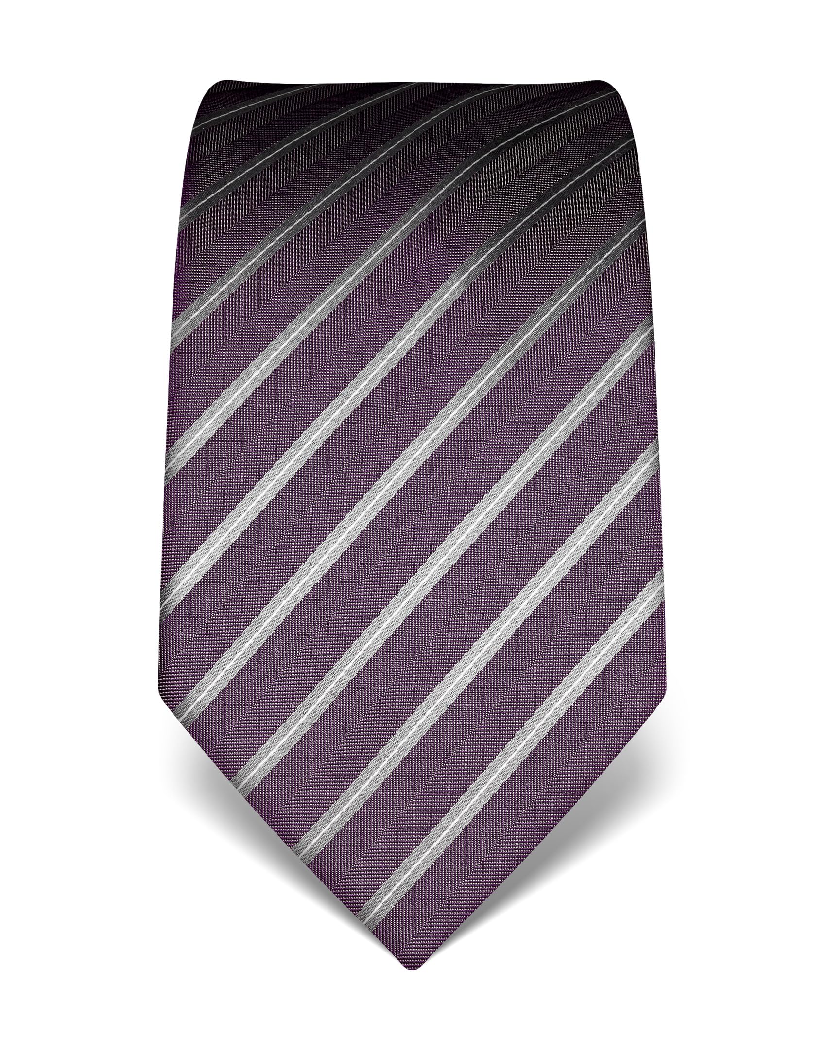 Vincenzo Boretti Herren Krawatte reine Seide gestreift edel Männer-Design zum Hemd mit Anzug für Business Hochzeit 8 cm schmal/breit