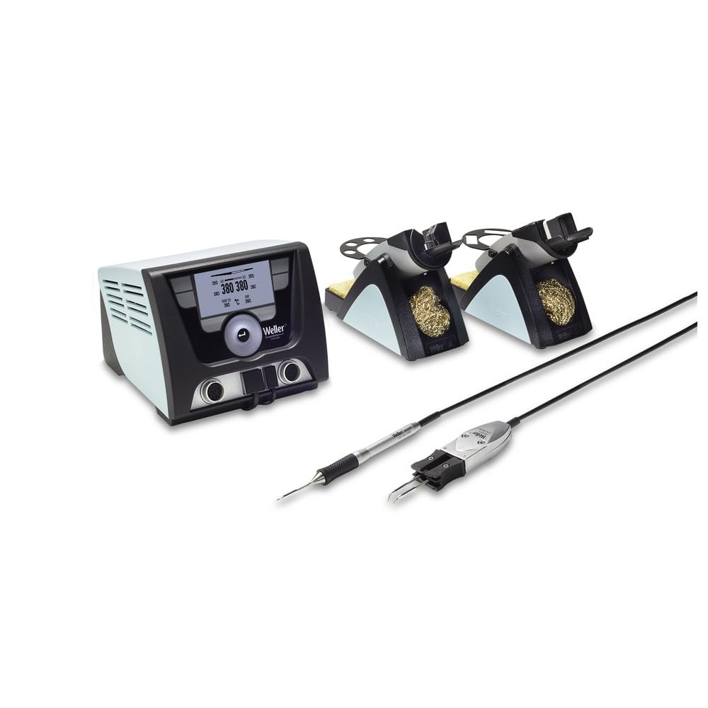 Weller Estación de soldadura de 2 canales WX 2021 T0053422399N (WX WX2021 estación de soldadura T0053422699) Potencia: 200 (255) WRango de temperatura: 50550 °CDimensión L x W x Alt x 170 x 151 x