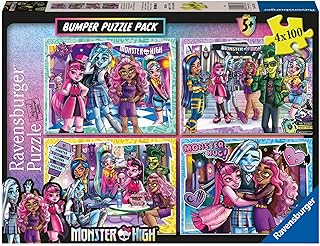 Comprar Ravensburger - Puzzles Monster High Pack De 4 | Puzzle 5 Años O Más | Regalo Niño 5 Años O Más De 100 Piezas Cada Uno | Rompecabezas Niños De 36 X 26 Cm | Ravensburger Puzzle