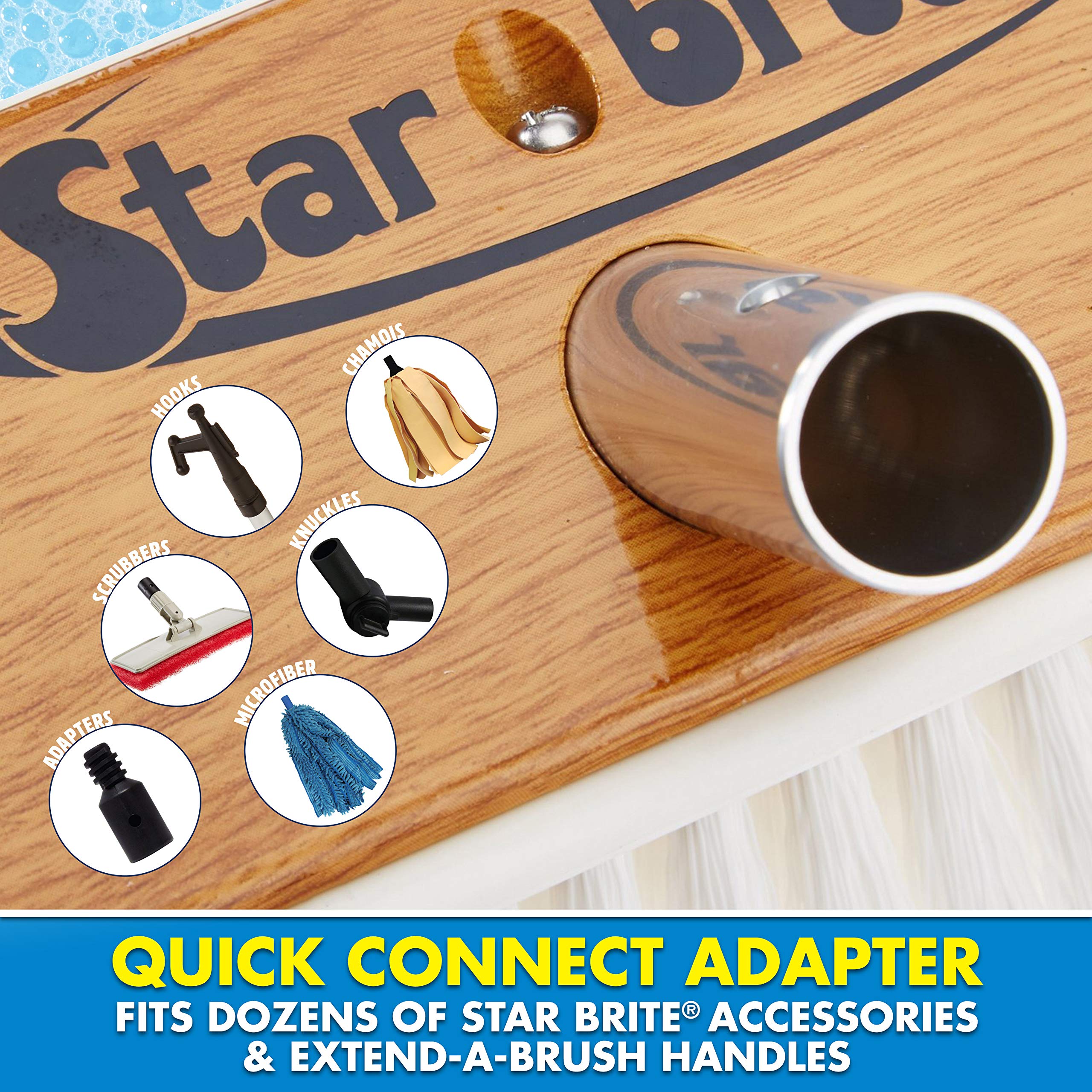 STAR BRITE Premium 20 cm Spazzola di Legno Sintetico con Paracolpi - Scrub