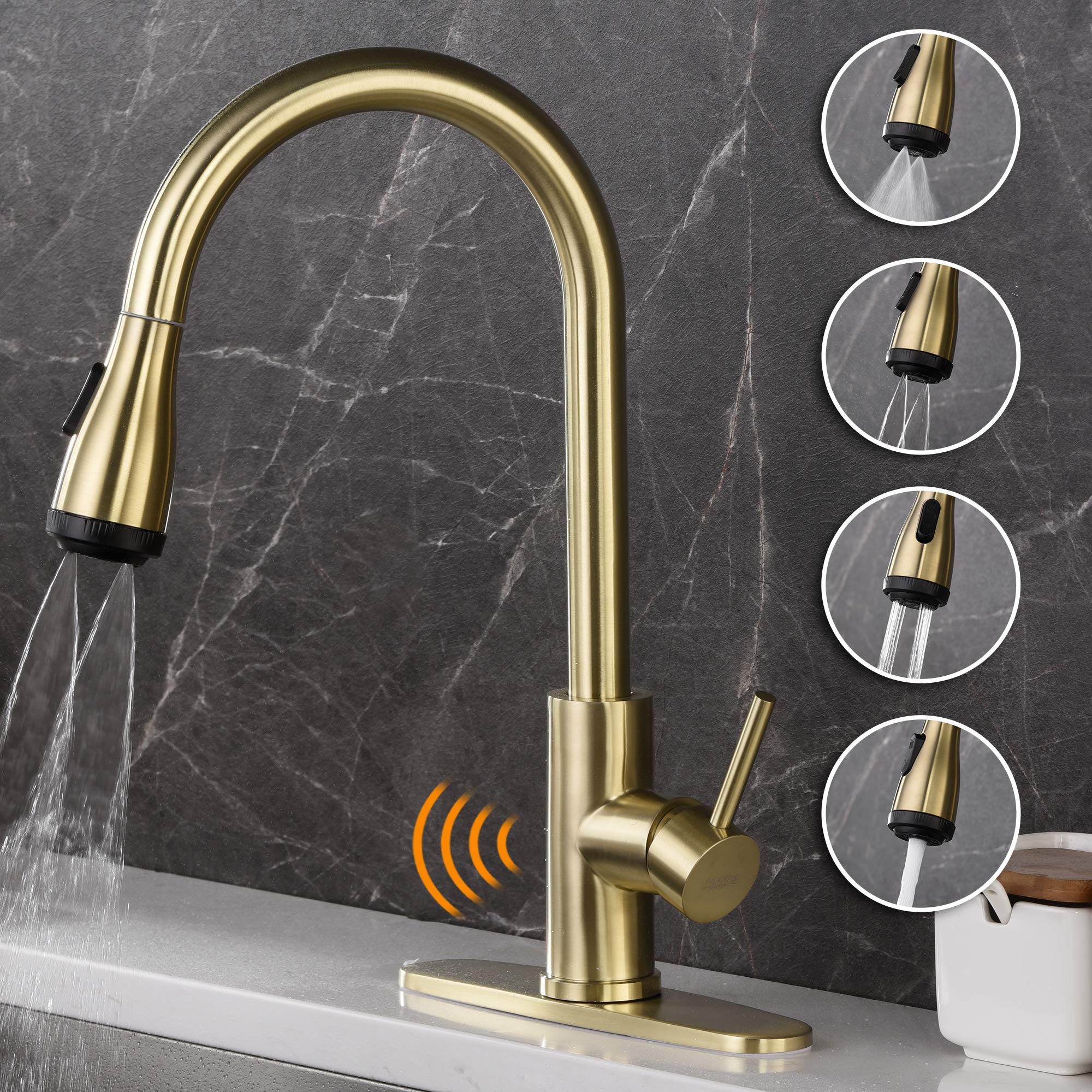 Buy AMAZING FORCE Touchless Kitchen Faucet Single Handle with 4 Modes