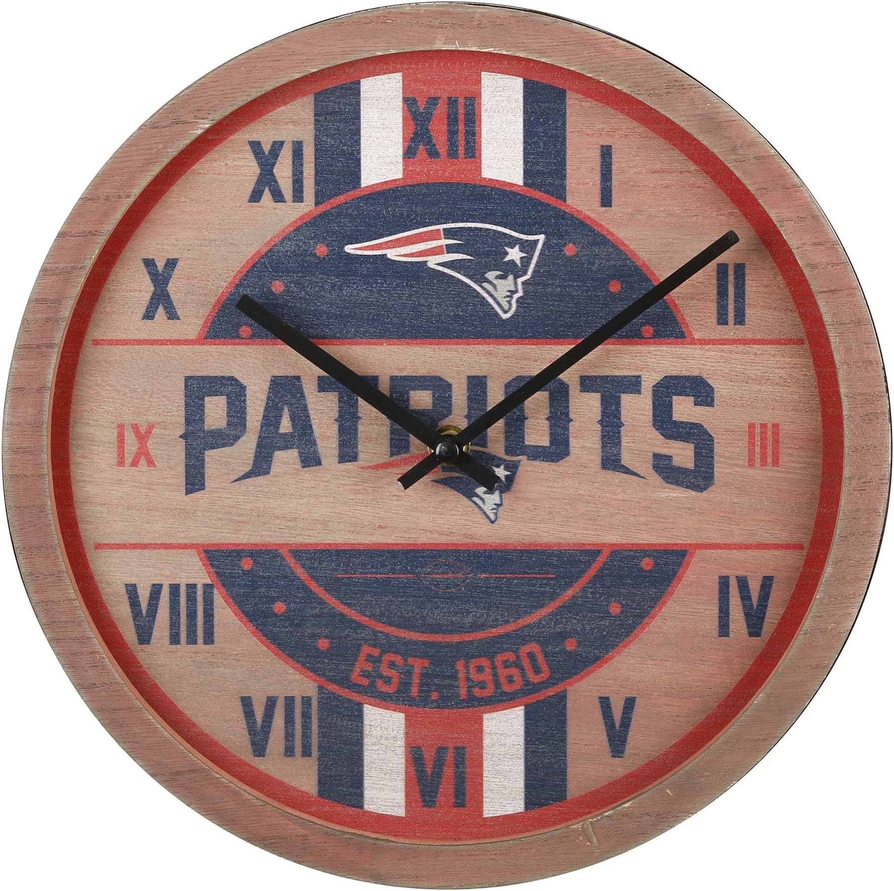 NFL Wooden Barrel Wall Clock