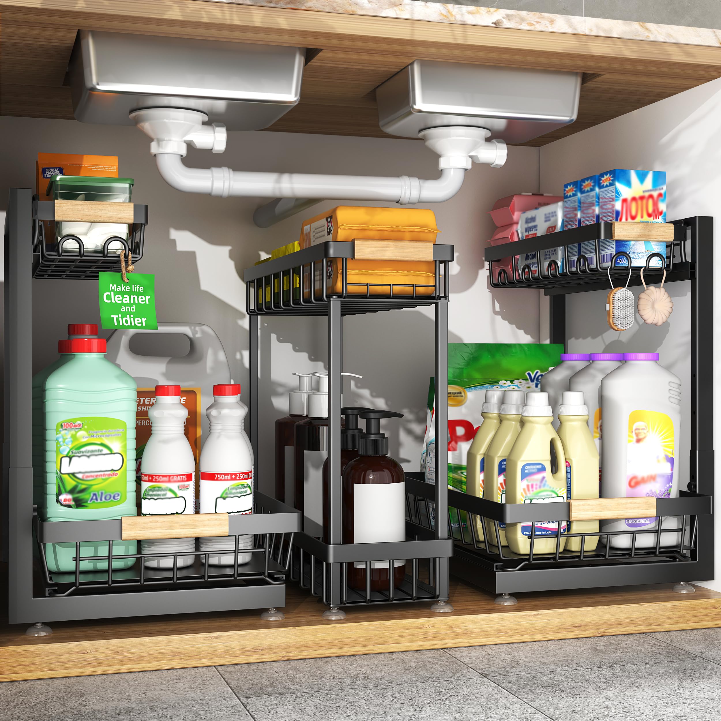 Sevenblue 3 Pack Under Sink Organizer