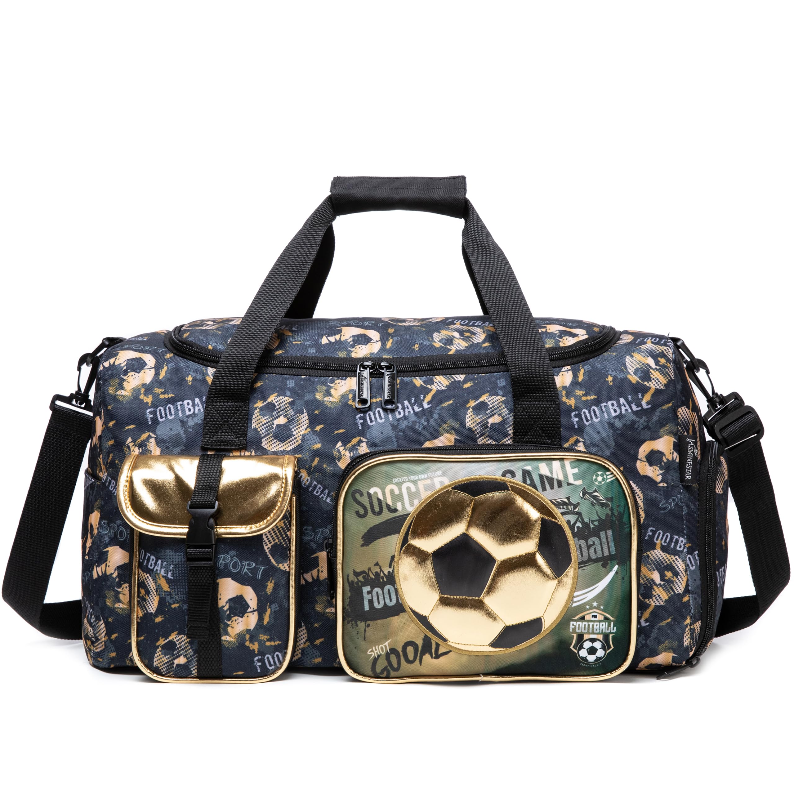 Kids Overnighter Duffel Bags for Kids, Carry-On for School Overnight Travel Weekender Tote for Travel Gym Sport Bag for Boys
