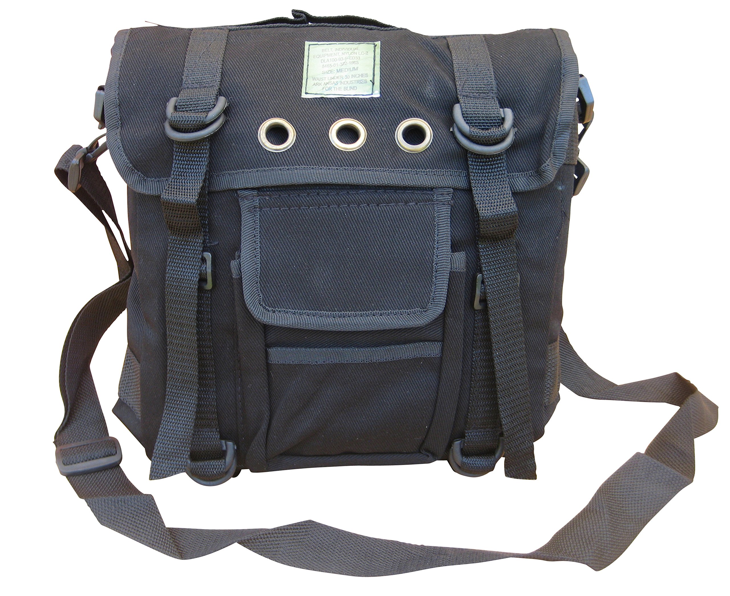 Zip Zap Zooom Unisex Black Mens Travel Shoulder Bag Satchel Combat Messenger Army Military Surplus