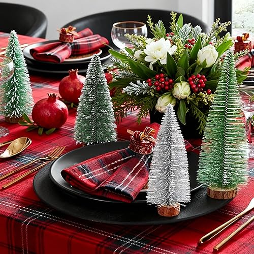 Miniatura 3 de 10 piezas de decoración de fiesta de árbol de Navidad, decoración del hogar, centro de mesa de vacaciones, mini chimenea de papel, centro de mesa