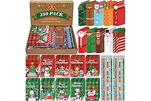 Zhanmai Christmas Set: 350 Pcs Stationery Favors for Kids