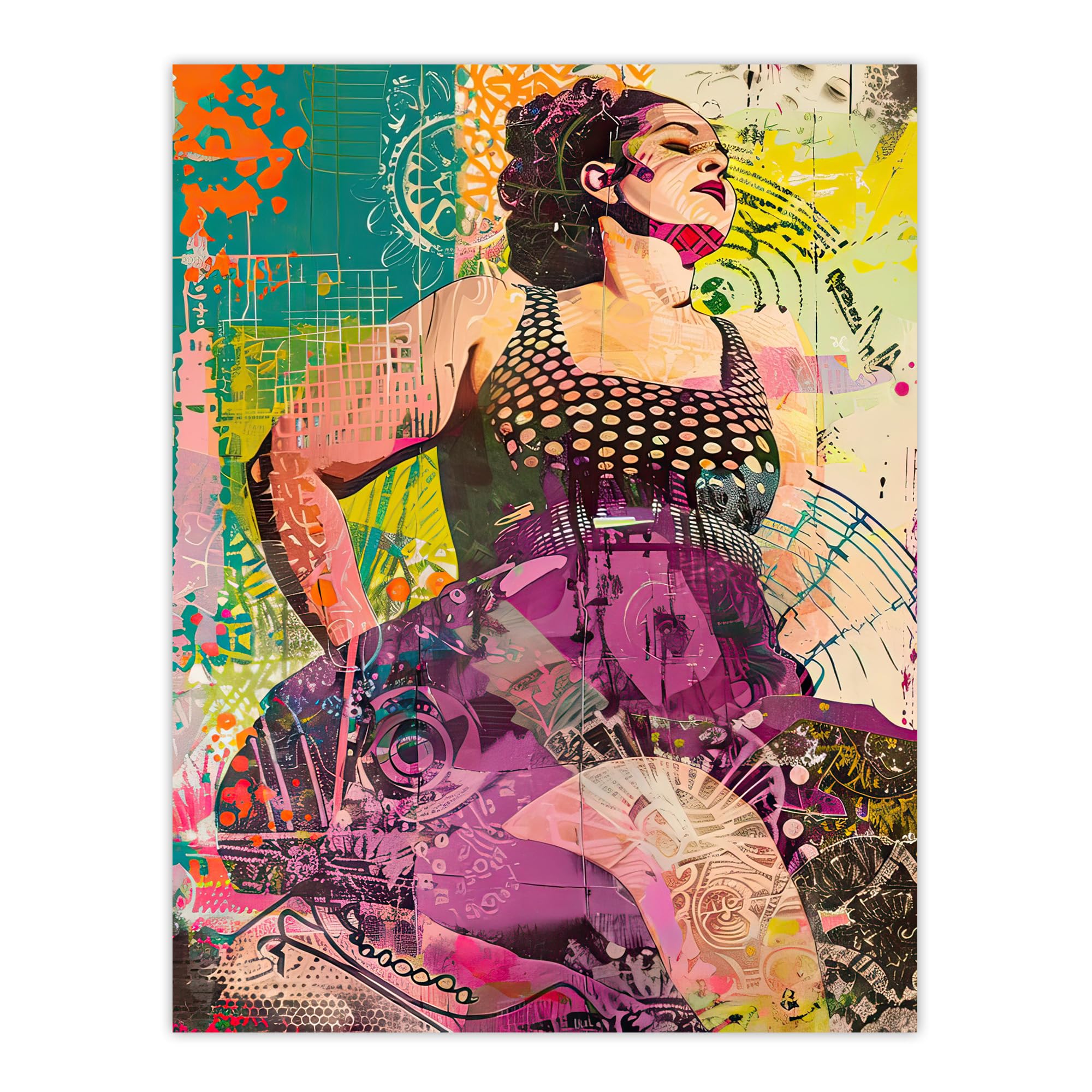 Artery8 Woman Portrait Wall Art Print W18" x H24"