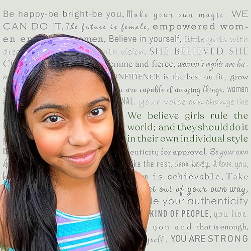 Miniatura 7 de FROG SAC 3 diademas de sirena para niñas, bandas elásticas anchas para el cabello para niños, tela suave y elástica, accesorios para el cabello para