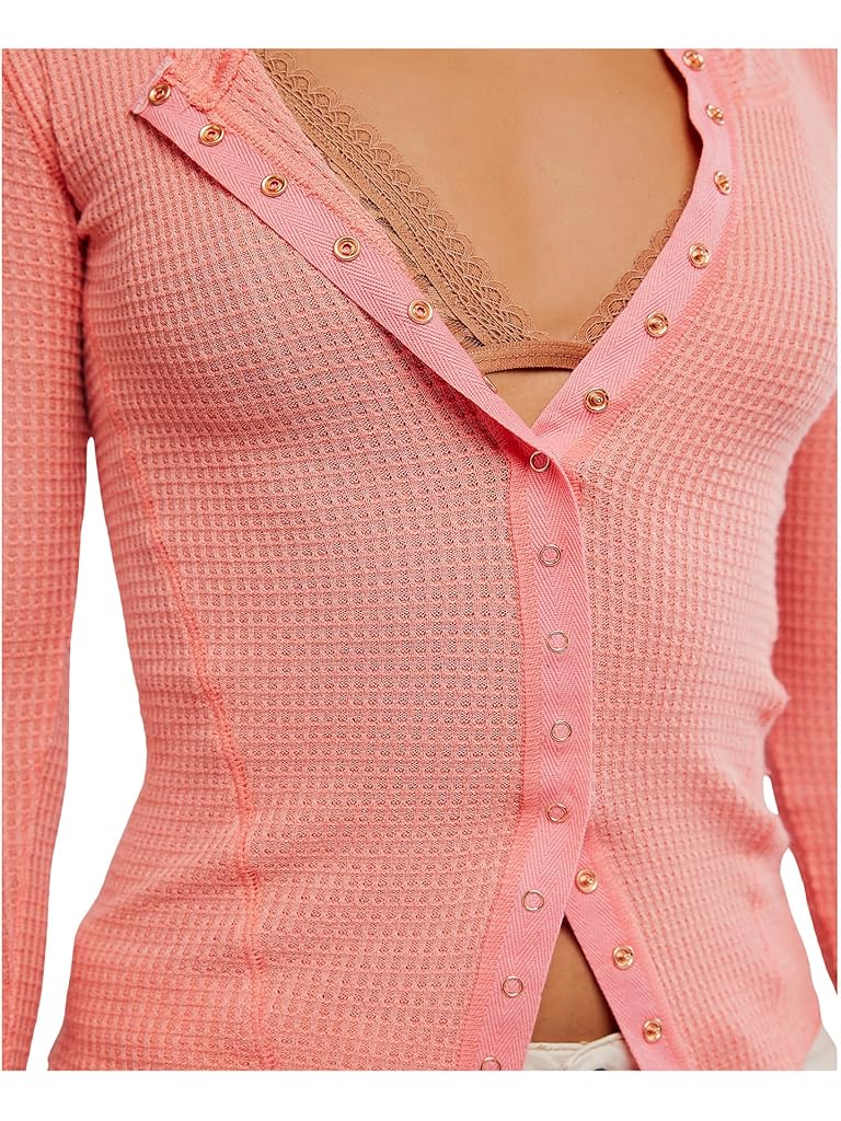 Coral Free People Going Places Cardi