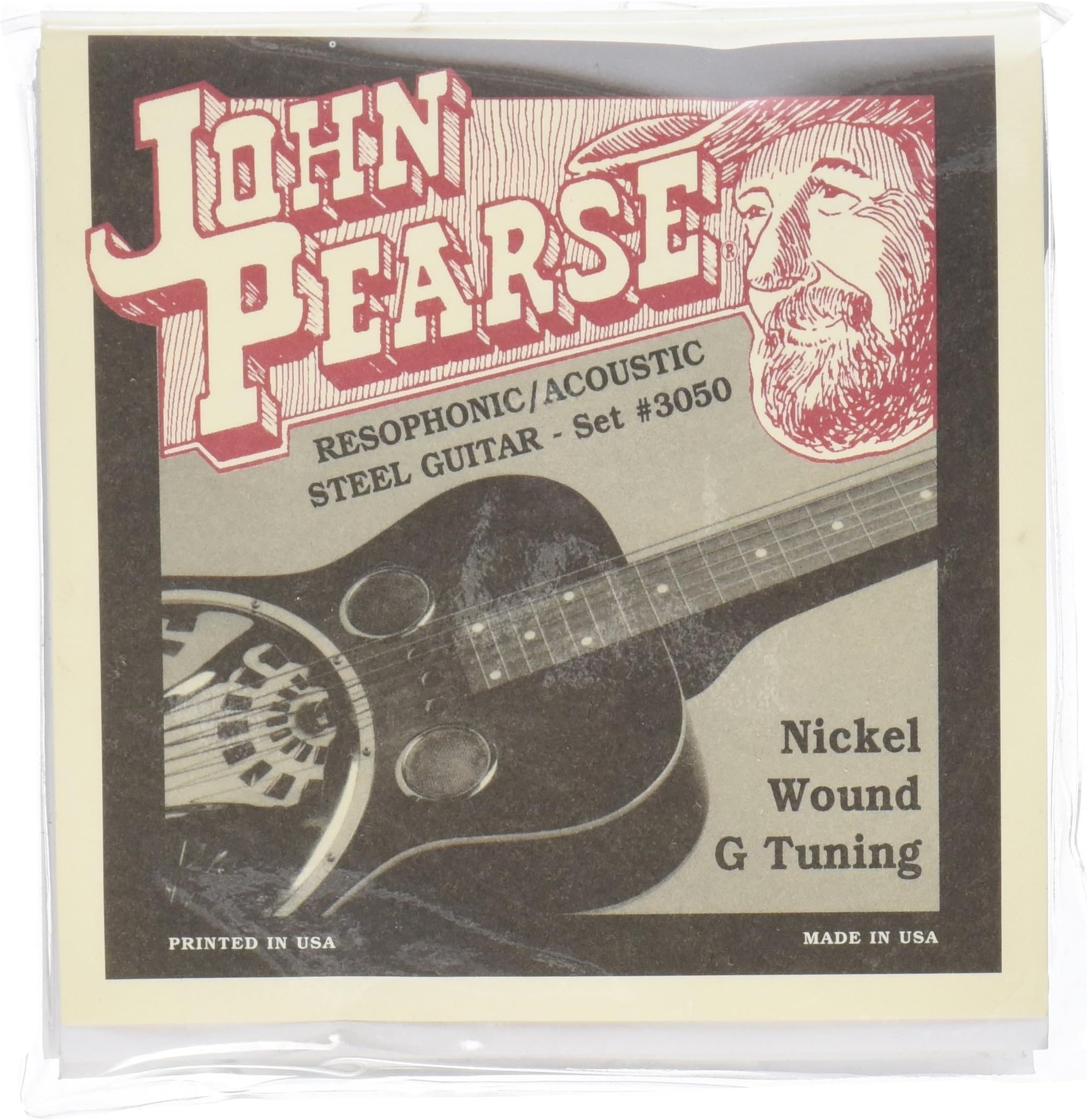 John PearseStrings® 3050 Resophonic/Acoustic Steel Guitar - Nickel wound - G-Tuning