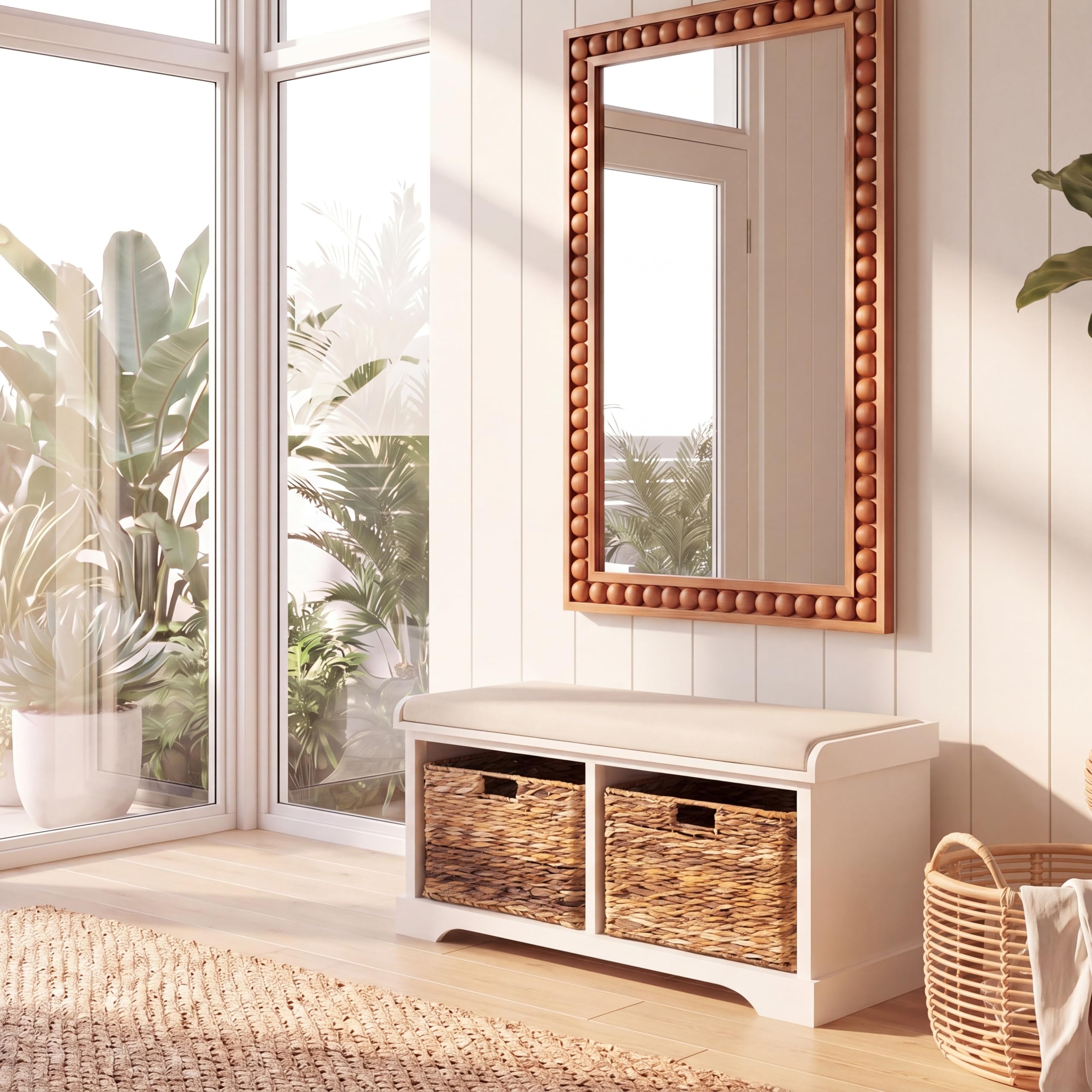 Amazon.com: SAFAVIEH Furniture - Freddy 2-Basket Storage Bench