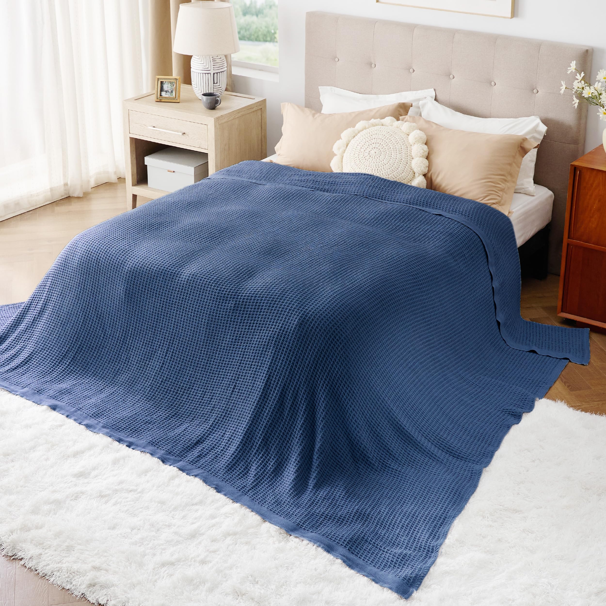 Amazon.com: Bedsure 100% Cotton Big Blanket Oversized King for Bed