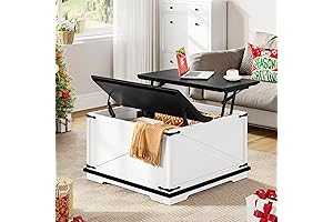 YITAHOME Farmhouse Lift Top Square Coffee Table with Large Storage
