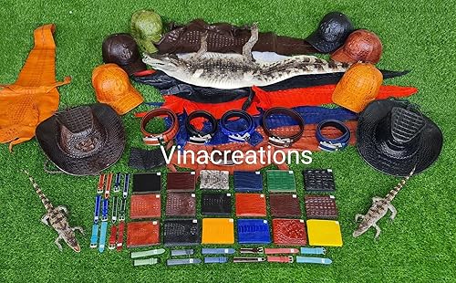 Miniatura 7 de Alligator - Cartera de cuero plegable personalizada para hombre cocodrilo con bocina de cocodrilo billetera a medida bloqueo RFID regalo de doble