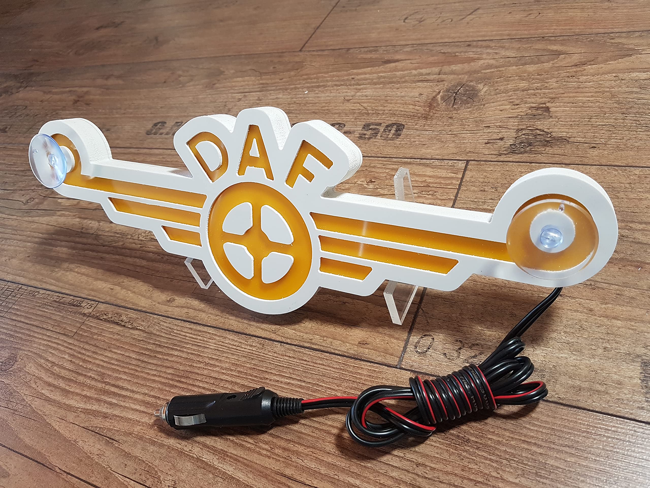 Leuchtplatte, Gelb, Neonbeleuchtung, LED, 3D, 24 V, XF 105, 106 CF, leuchtet nur vorn, stört nicht beim Fahren