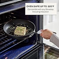 Vista 7 de All-Clad E7859664 HA1 Sartén para freír sin PFOA, apto para lavadora de platos, antiadherente, resistente, anodizado, con tapa, 12 pulgadas