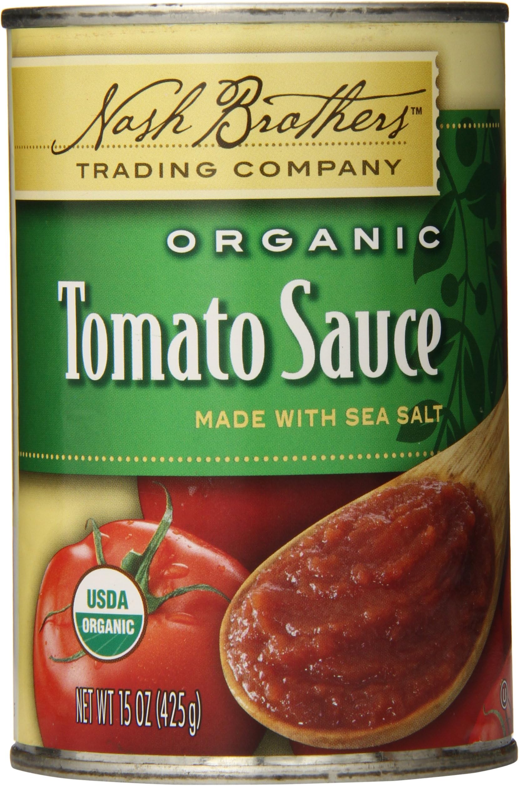 Nash Brothers Trading Organic Tomato Sauce, 15 Ounce (Pack of 12)