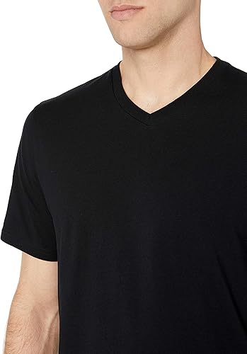 Miniatura 4 de Tienda Essentials - Paquete de 2 camisetas de manga corta de corte suelto con cuello en V para hombre