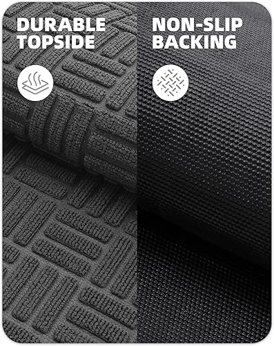 Miniatura 5 de Color&Geometry Tapete para puerta delantera, entrada exterior, resistente, antideslizante, de perfil bajo, para entrada, atrapa la suciedad y la