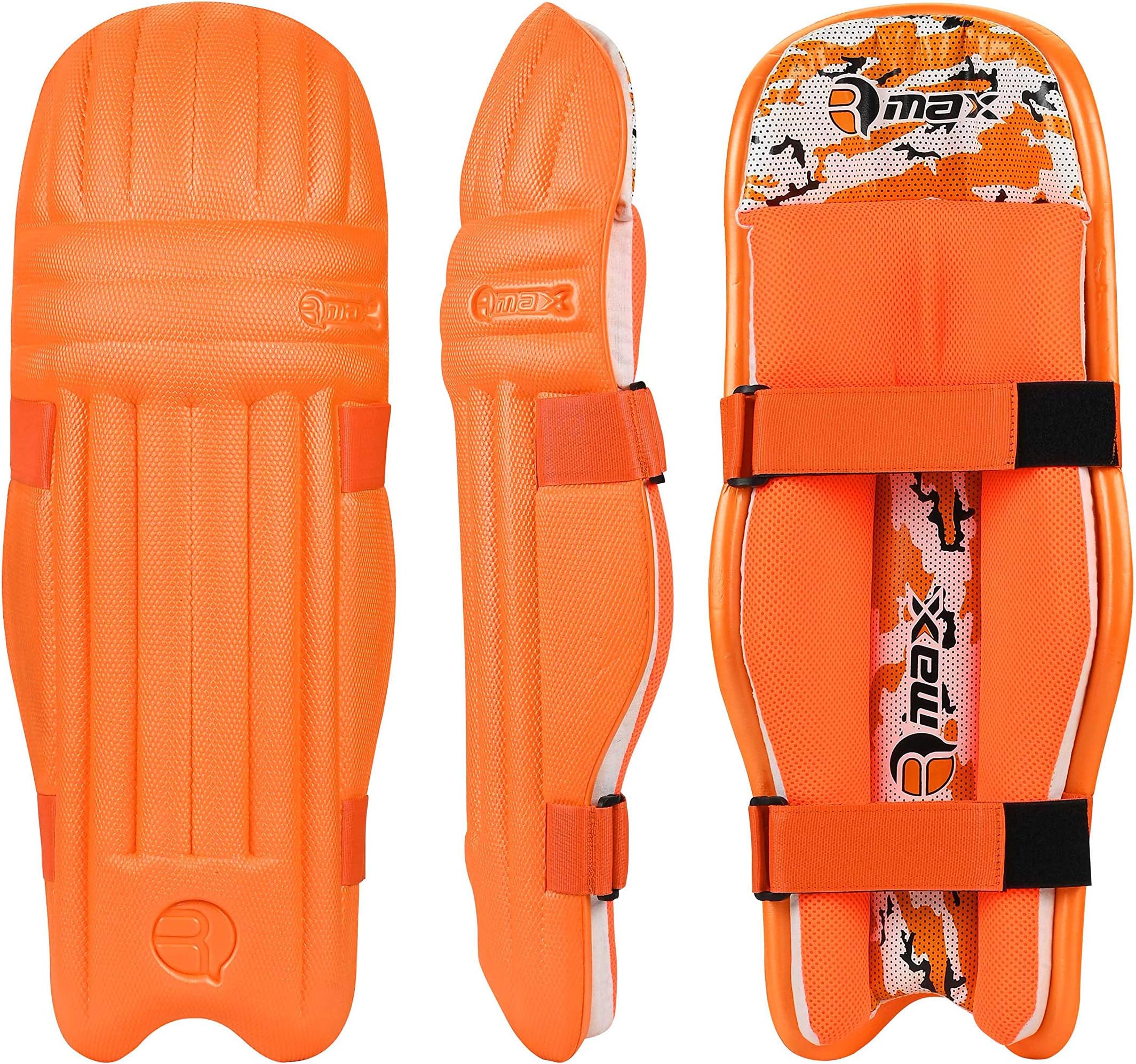 RMAX Orange Cricket Batting Legguard Pad Full Size