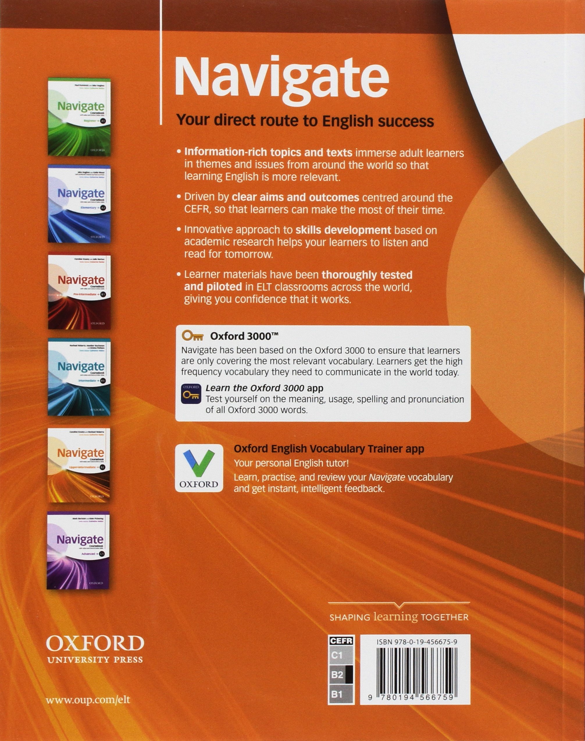 Navigate Upper-Intermediate B2 Student's Book with DVD-ROM and OOSP Pack: Your Direct Route to English Success