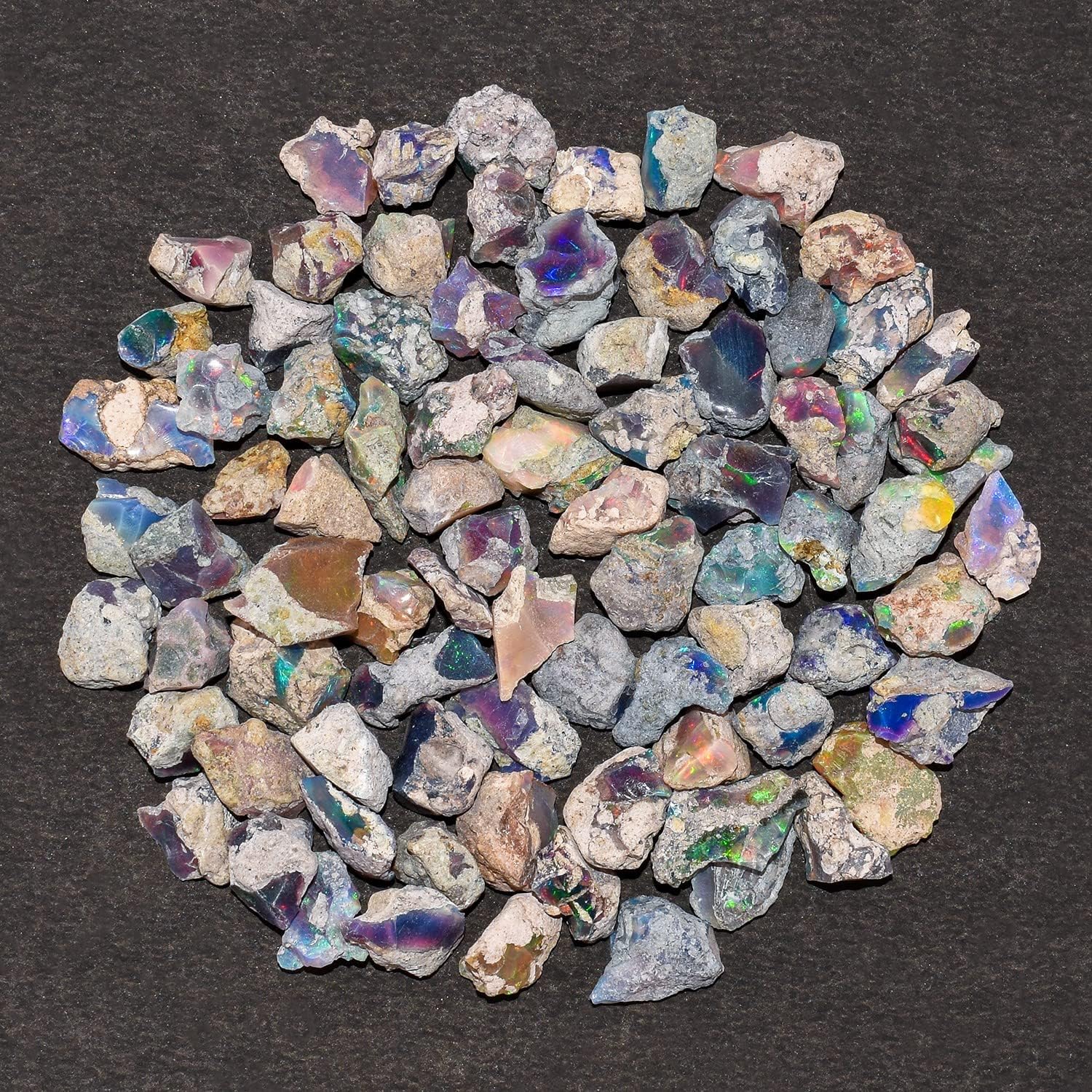 30carats Raw Ethiopian Black Opal Gemstone, Rough Black Opal Stones, Gemstones and Crystals, DIY Jewelry Making, Wire Wrapping, Loose Supplies, Handcraft, Wholesale Lot, October Birthstone - Image 4