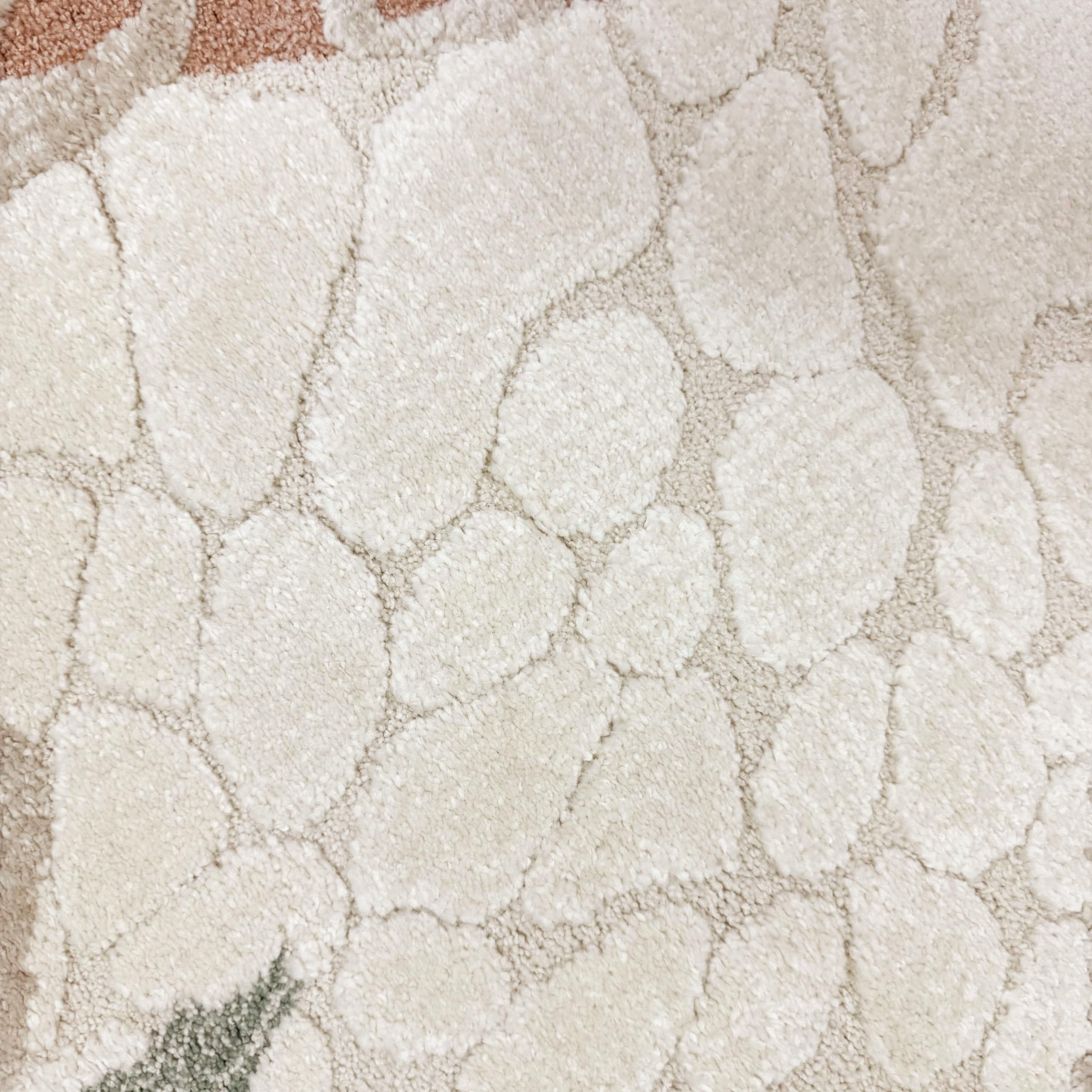 CARPETIA Alfombra Alfombra de Juego habitación Infantil mullida fácil Cuidado Resistente Jirafa Nature Crema Verde, 120 x 170 cm