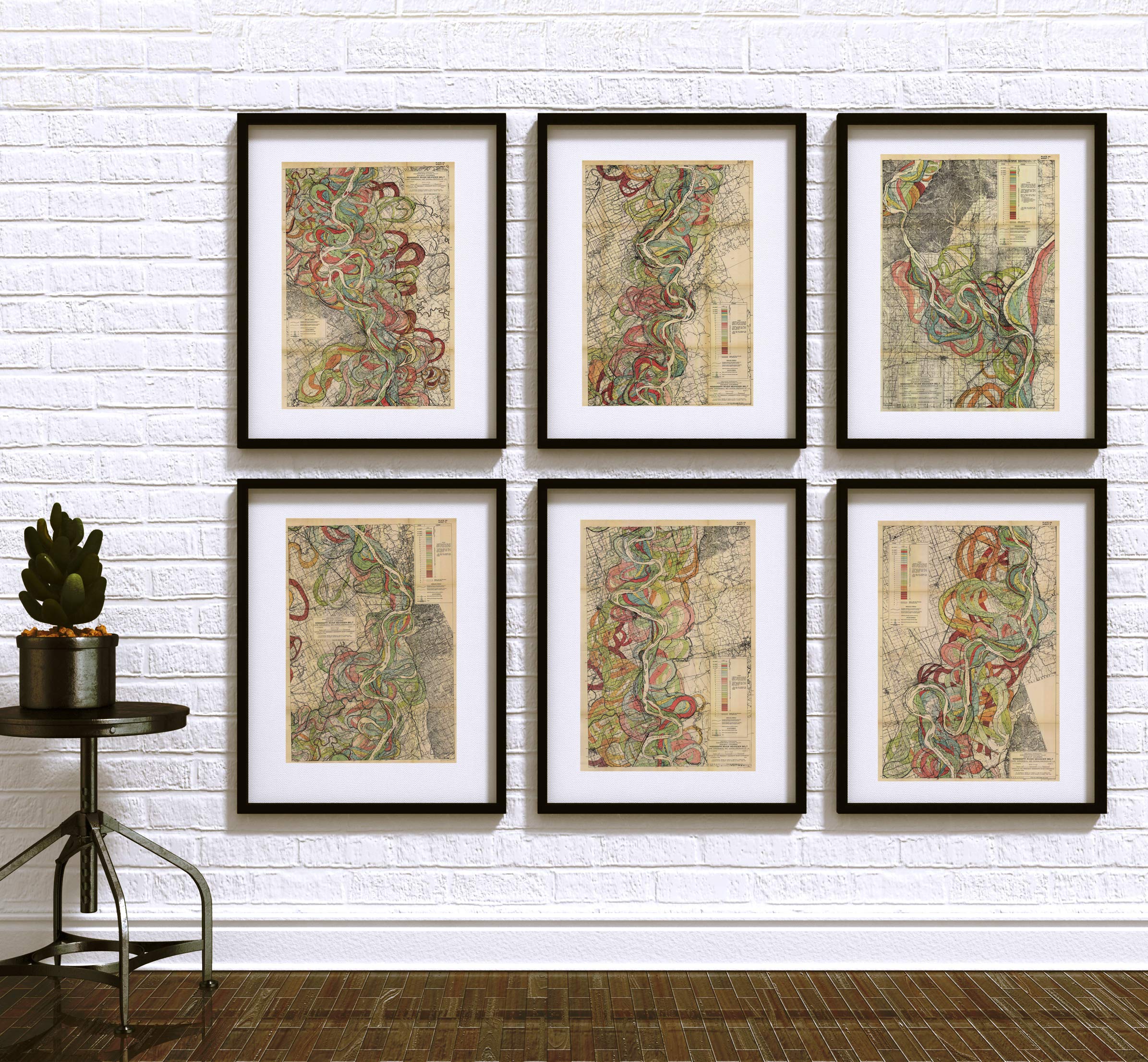 Sheet 6-1944 Mississippi River Map - River House Decor Wall Art Gifts - Harold Fisk Ancient River Meander Alluvial Valley Poster Mississipi Mississ Missipi 11x16 inches - Image 5