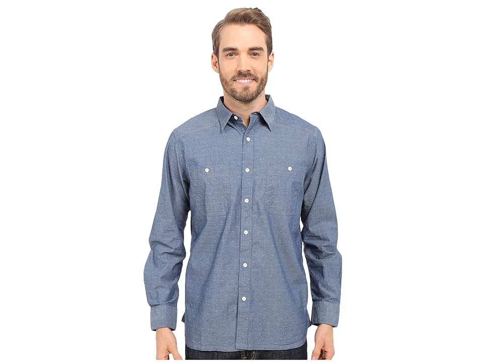 

Mountain Khakis Ace Indigo Long Sleeve Shirt (Polkadobby) Men's Clothing